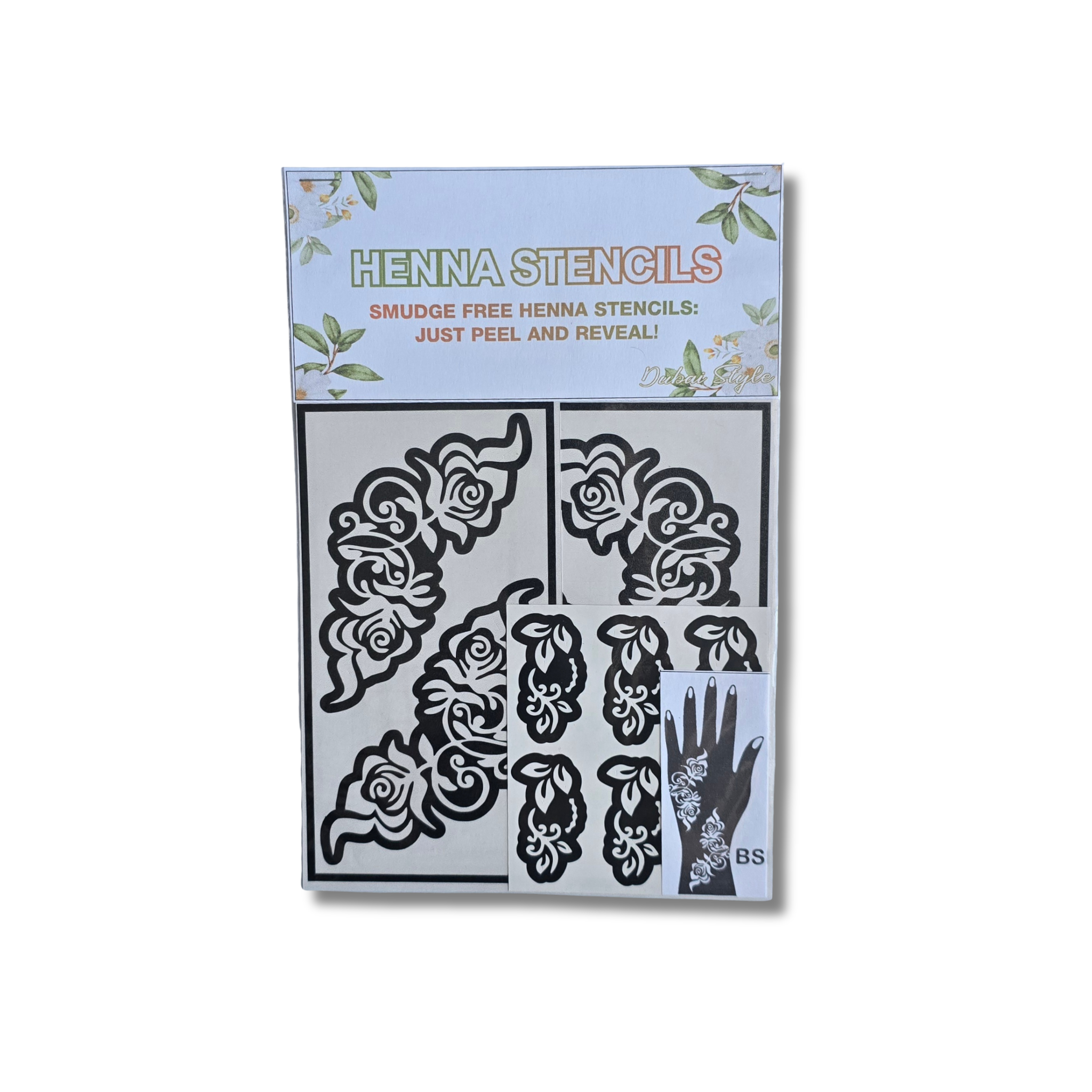 Premium Floral Henna Stencil (PFL011)