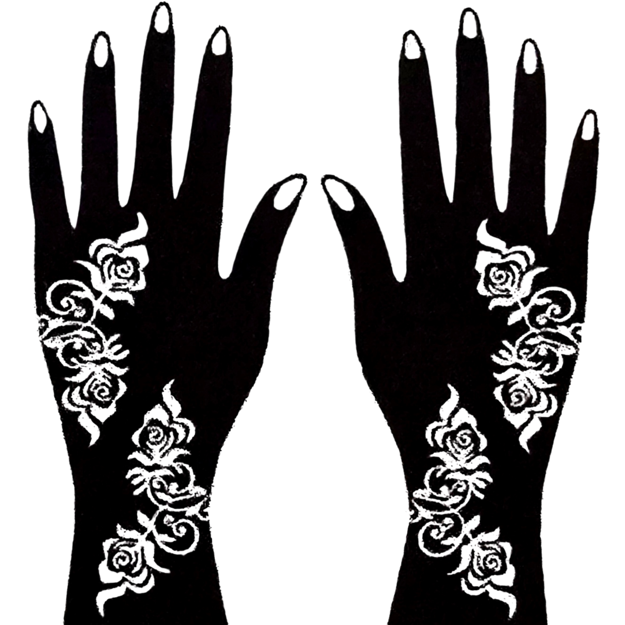 Premium Floral Henna Stencil (PFL011)