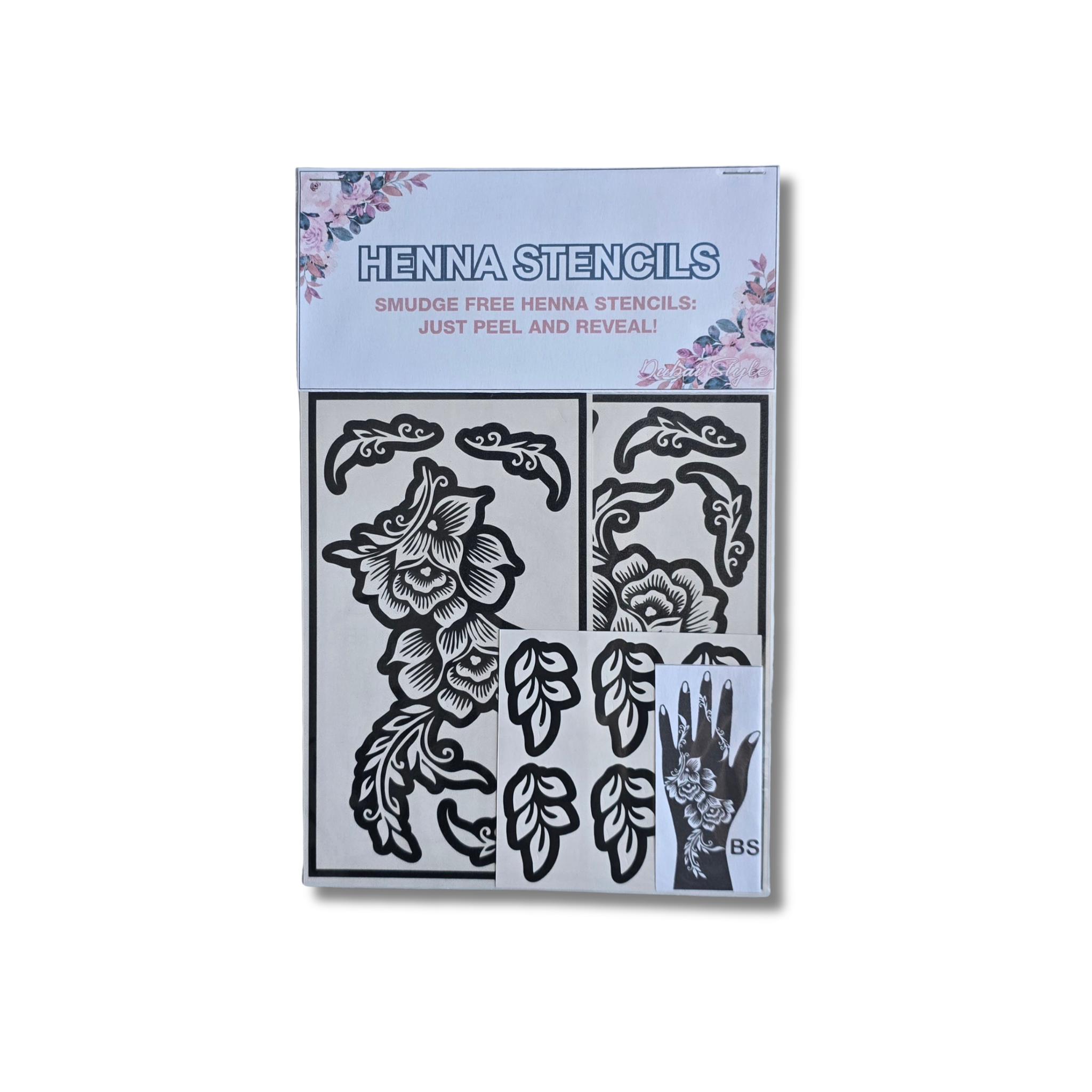 Premium Floral Henna Stencil (PFL012)