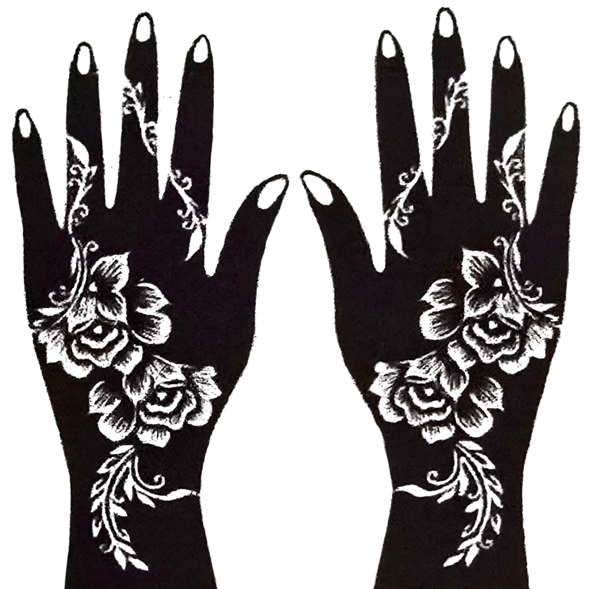 Premium Floral Henna Stencil (PFL012)