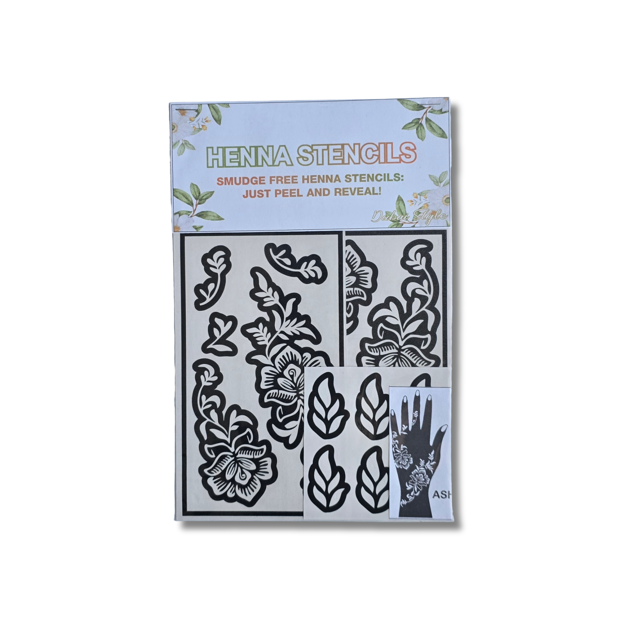 Premium Floral Henna Stencil (PFL006)