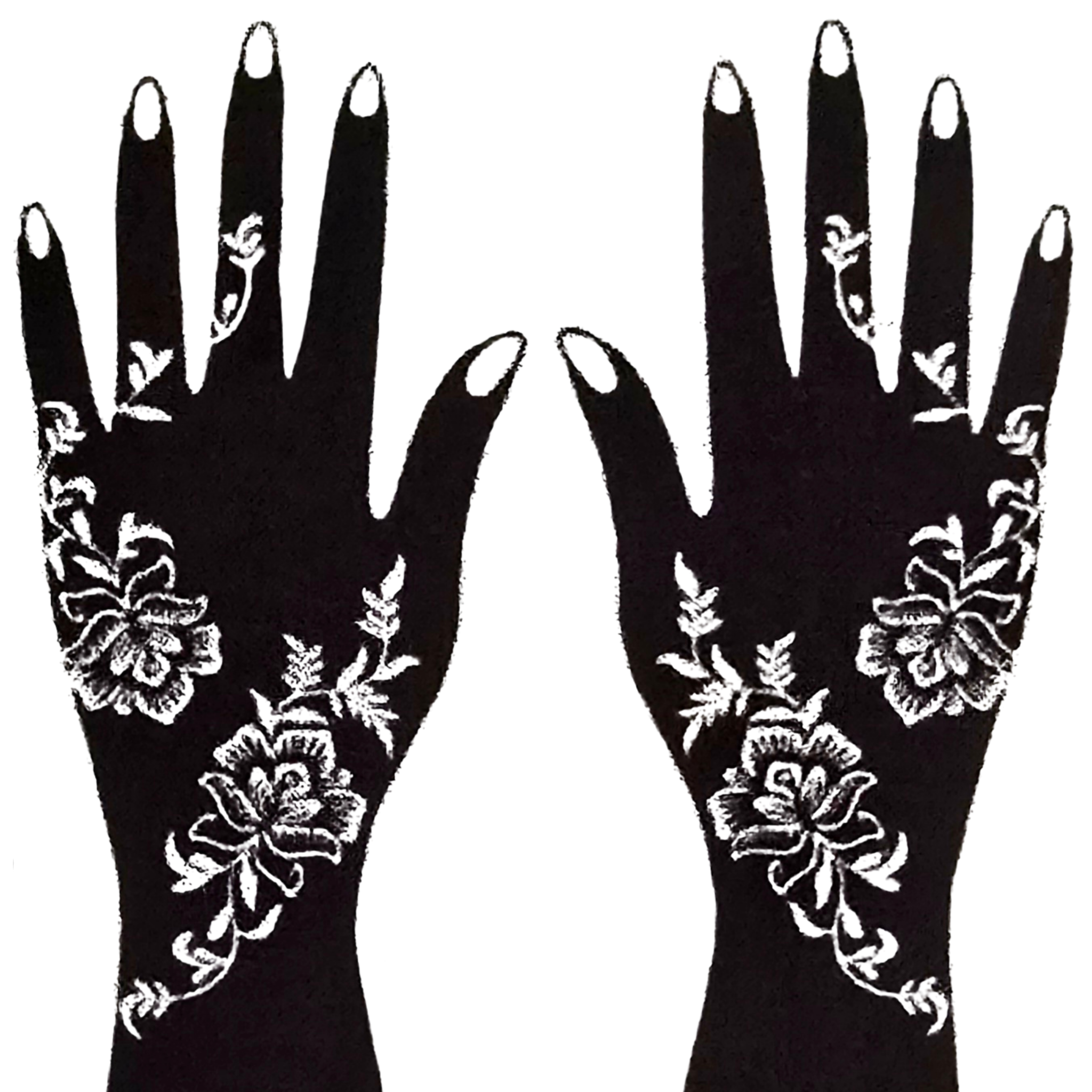 Premium Floral Henna Stencil (PFL006)