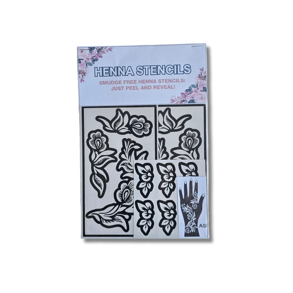 Premium Floral Henna Stencil (PFL005)