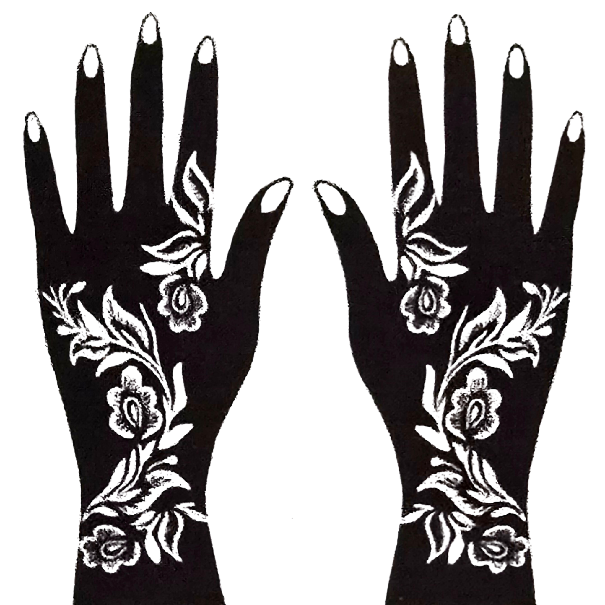 Premium Floral Henna Stencil (PFL005)