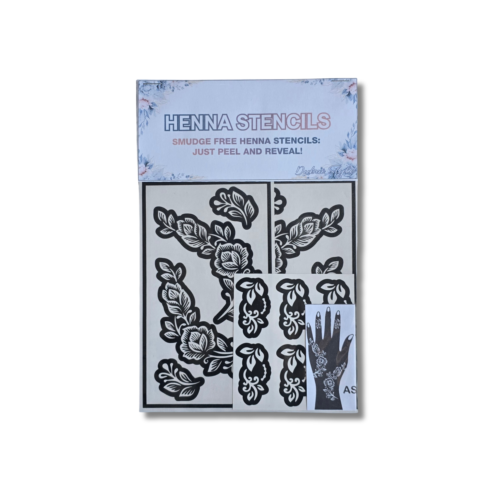 Premium Floral Henna Stencil (PFL004)