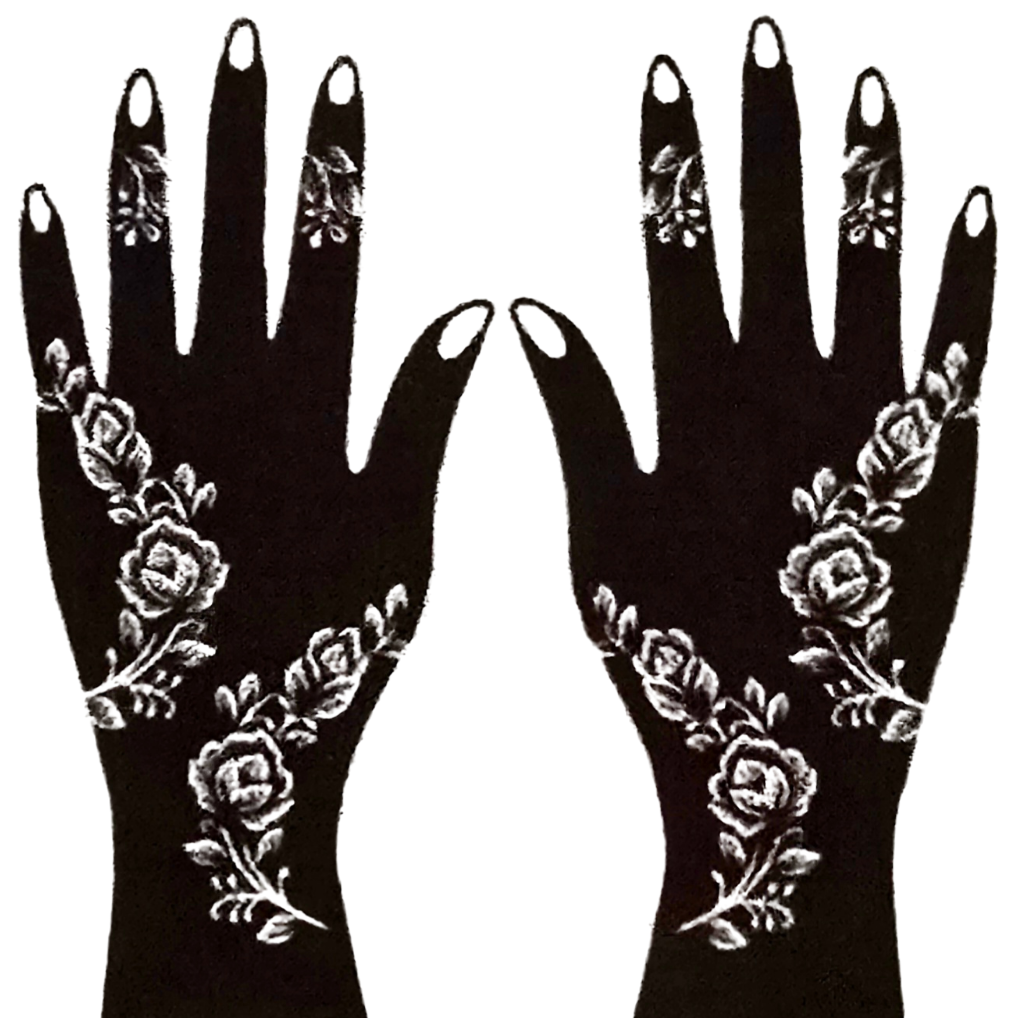 Premium Floral Henna Stencil (PFL004)