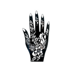 Floral Wrist Length Henna Stencil (BWR001)
