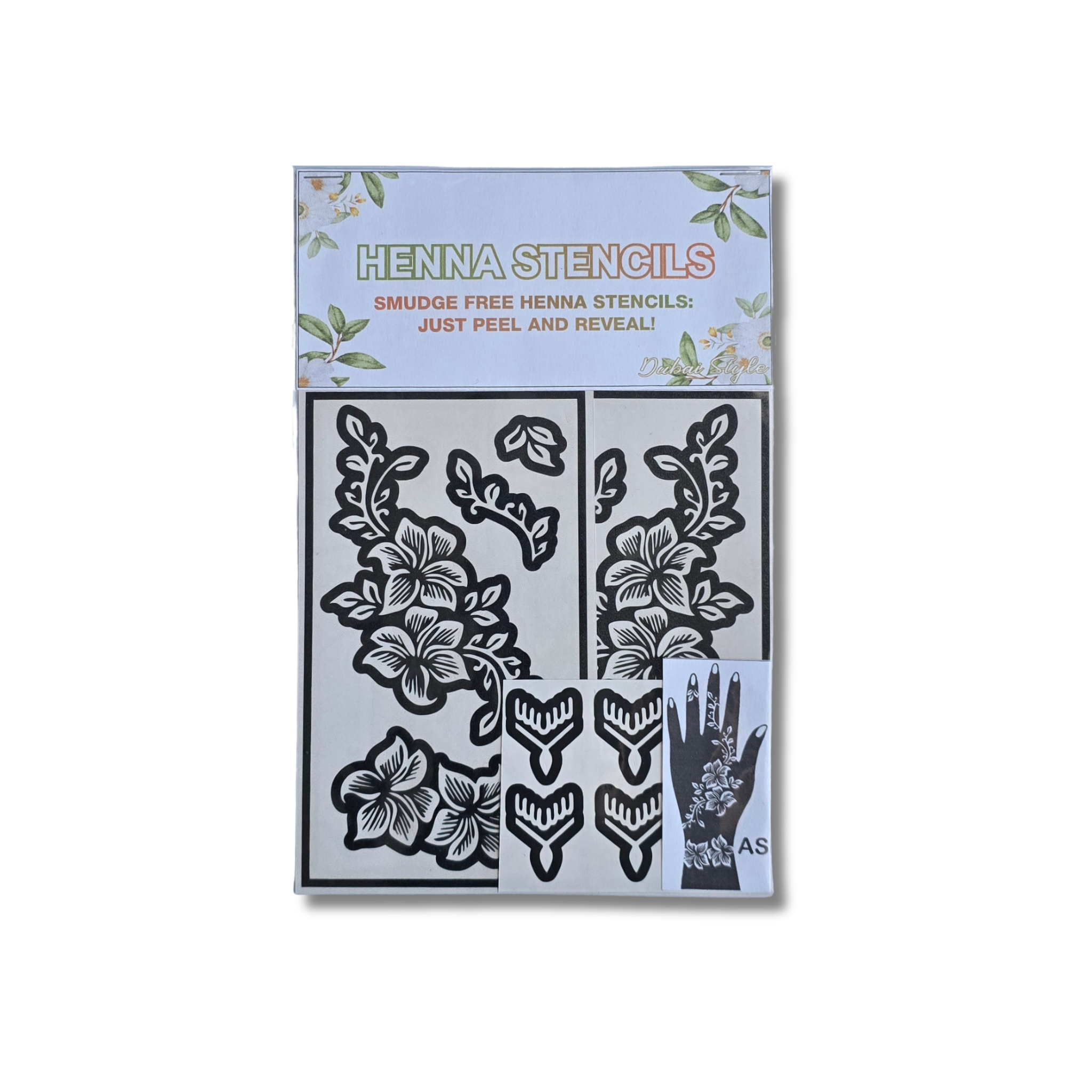 Premium Floral Henna Stencil (PFL003)