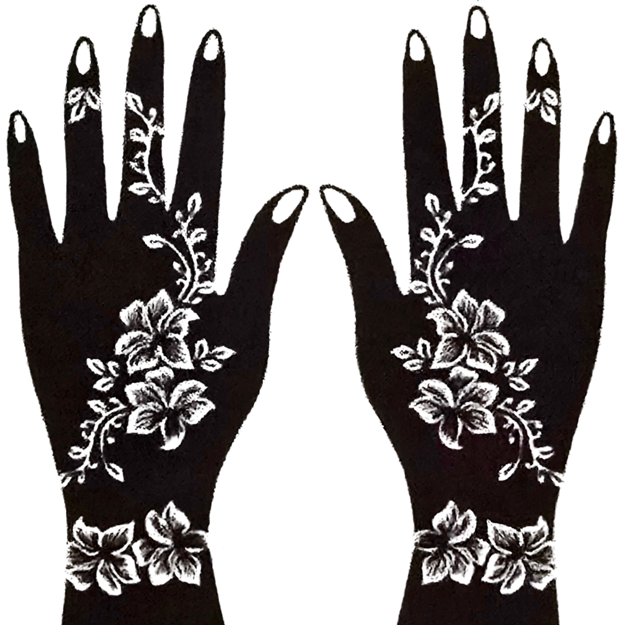 Premium Floral Henna Stencil (PFL003)