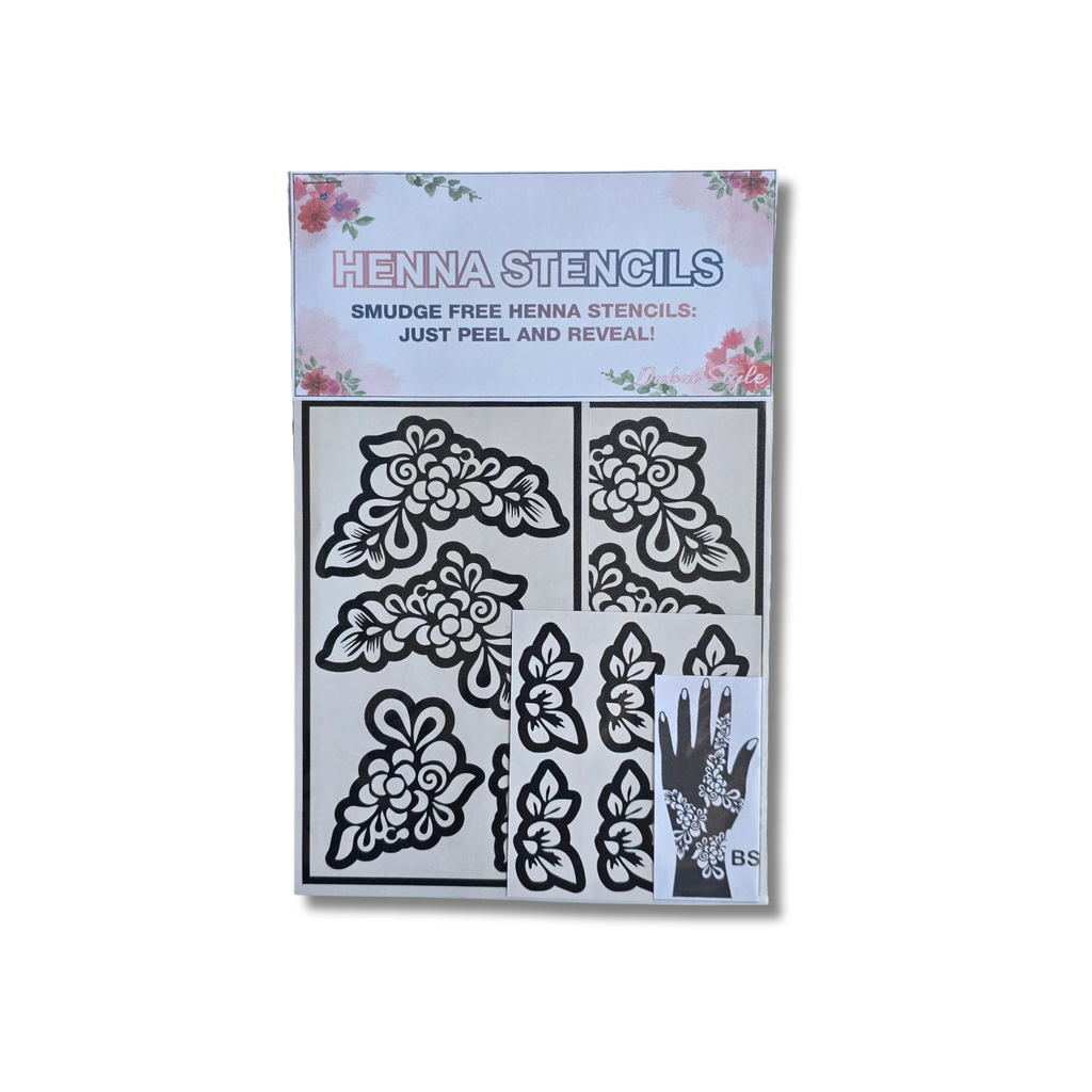 Premium Floral Henna Stencil (PFL013)