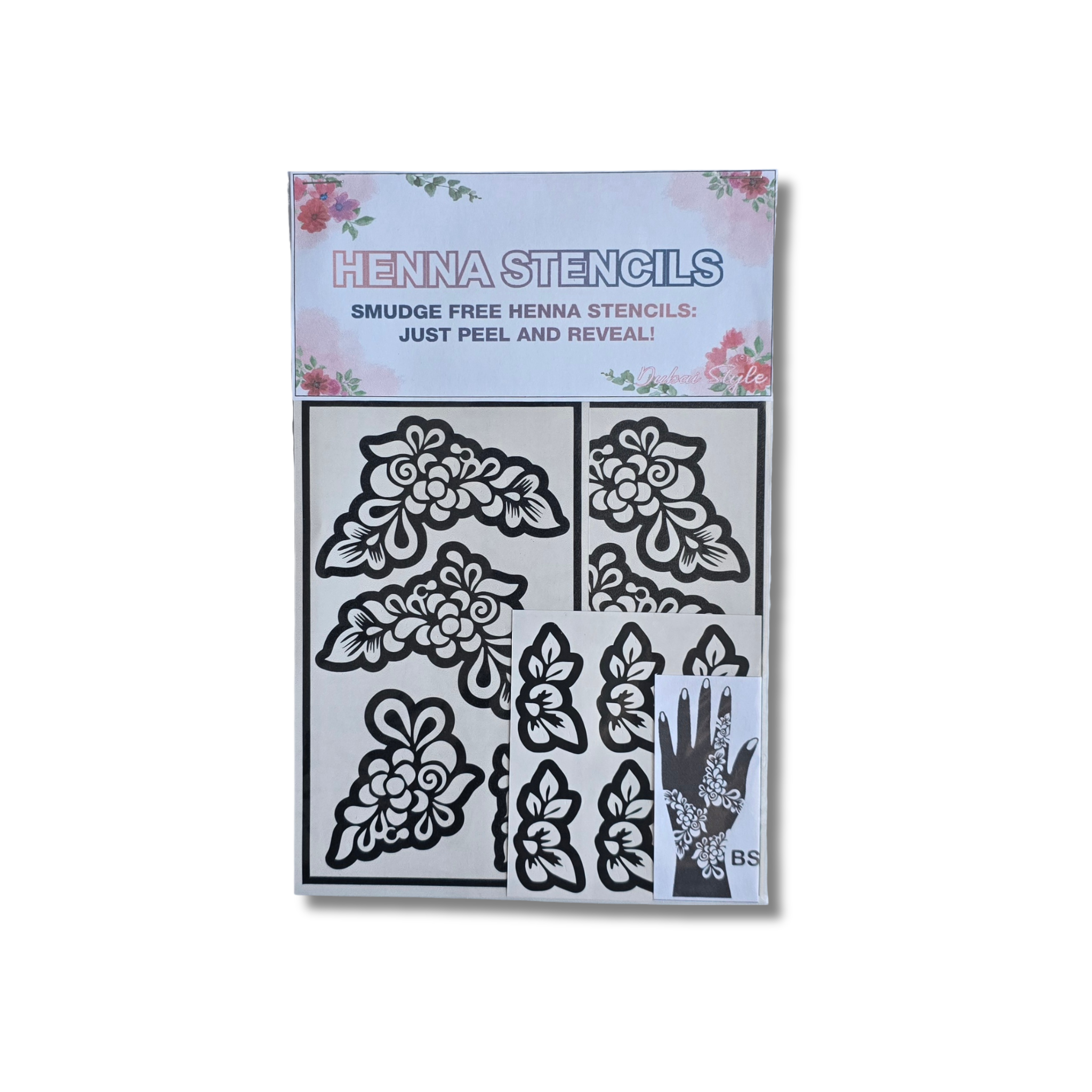 Premium Floral Henna Stencil (PFL013)