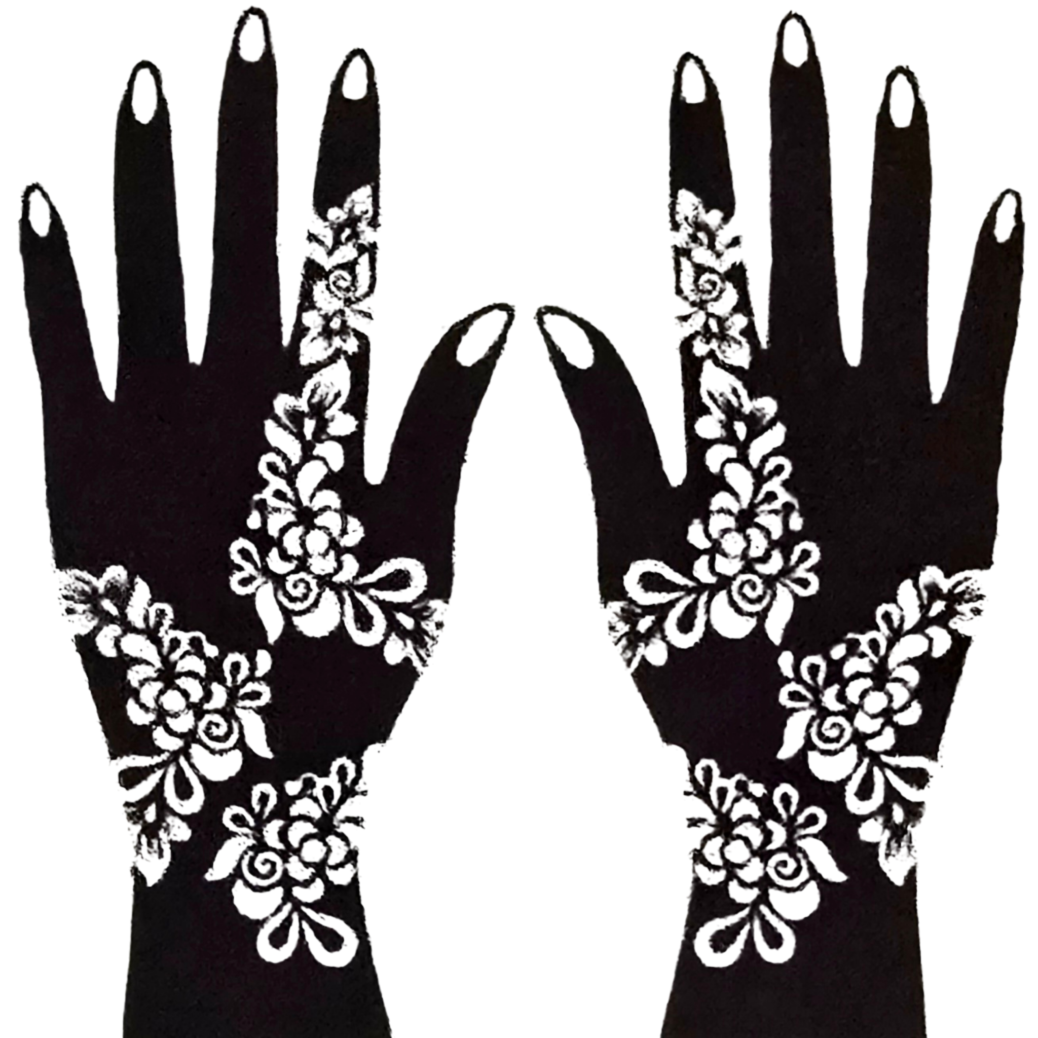 Premium Floral Henna Stencil (PFL013)