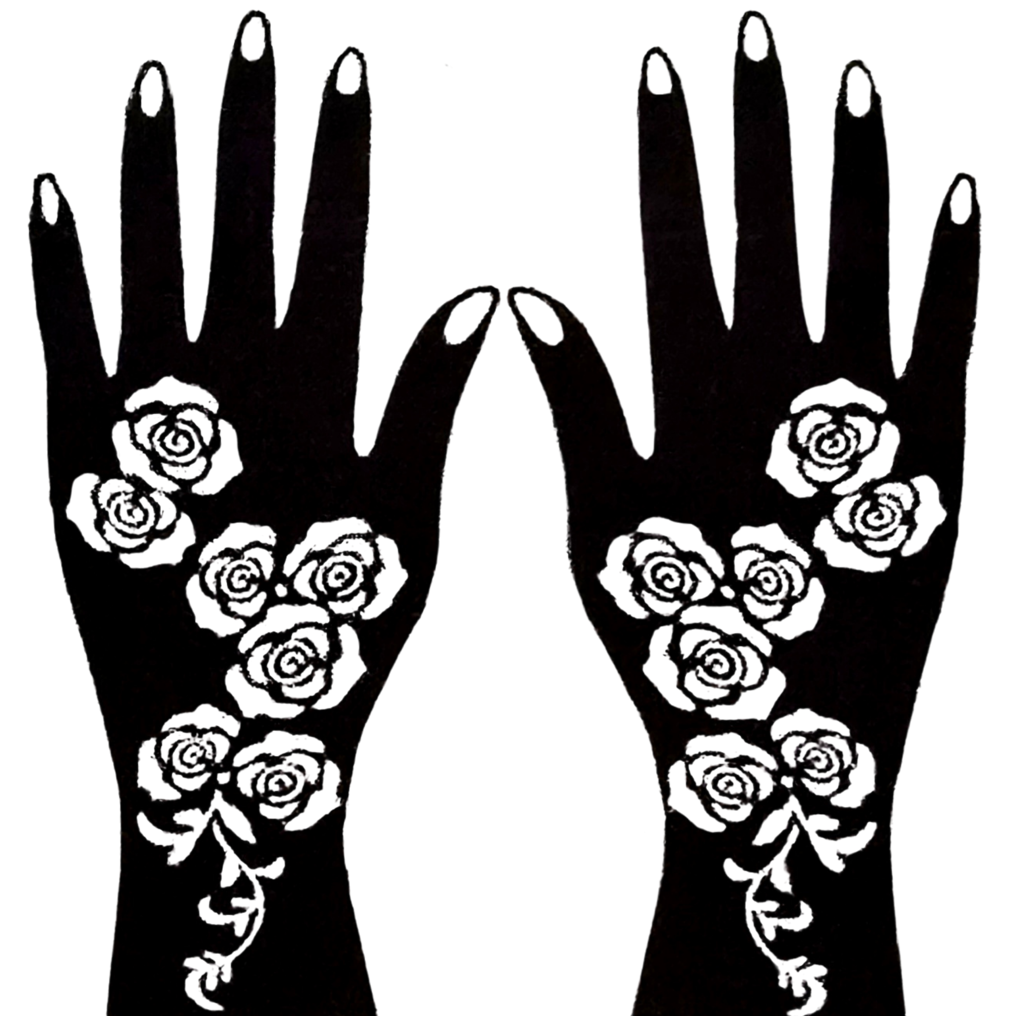 Premium Floral Henna Stencil (PFL002)