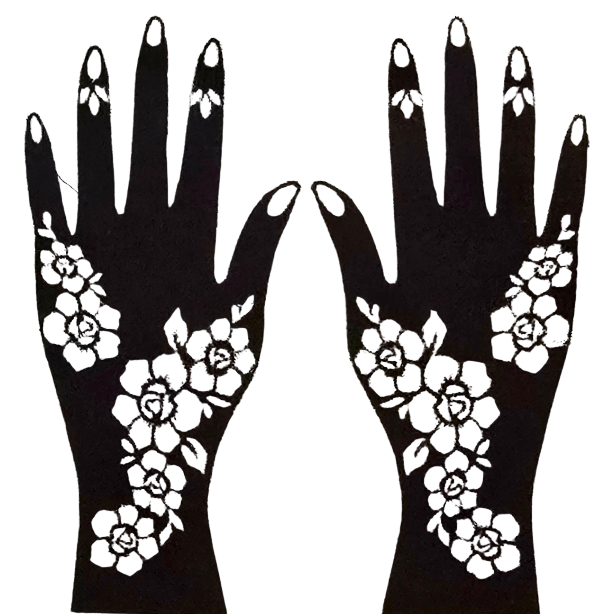 Premium Floral Henna Stencil (PFL001)