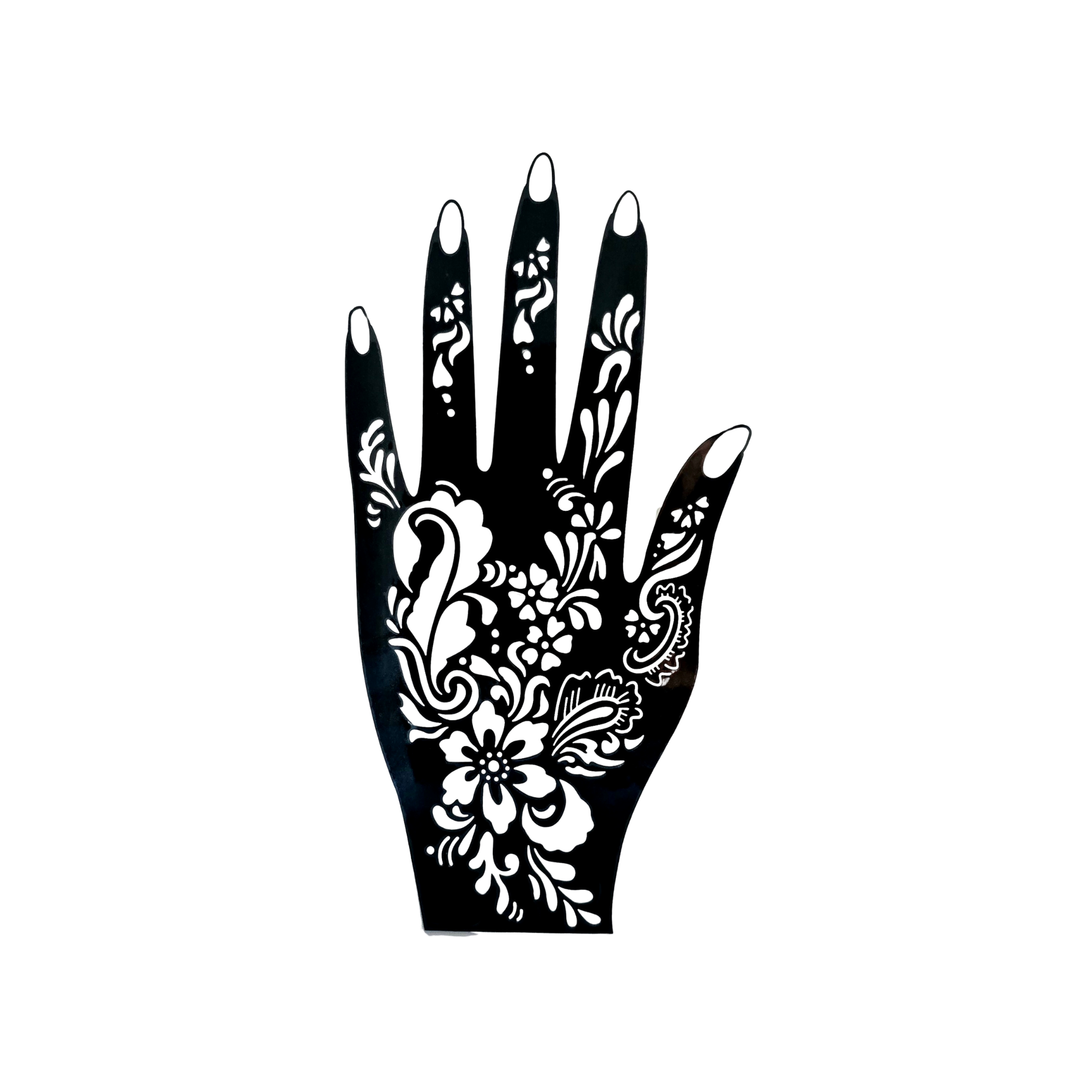 Floral Wrist Length Henna Stencil (BWR001)