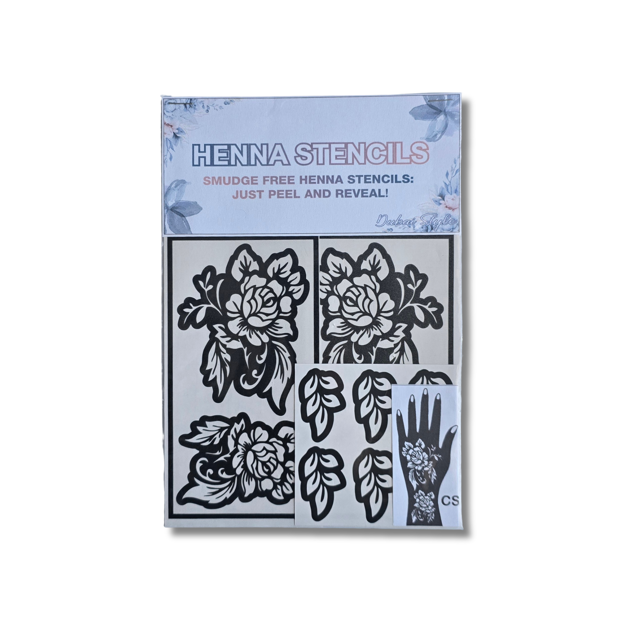 Premium Floral Henna Stencil (PFL021)