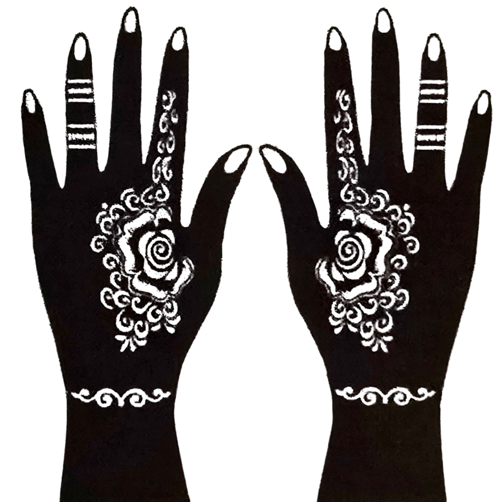 Premium Floral Henna Stencil (PFL024)