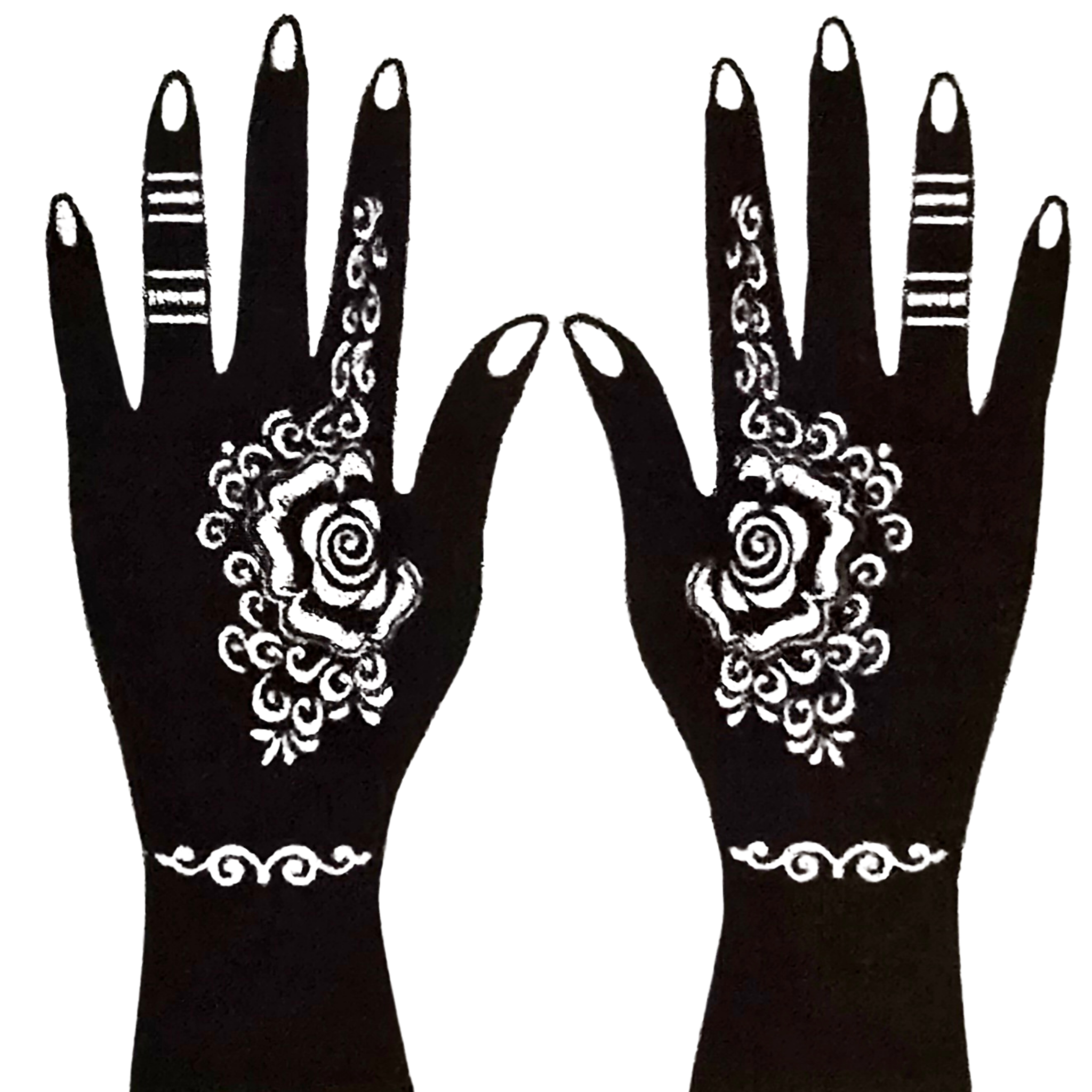 Premium Floral Henna Stencil (PFL024)