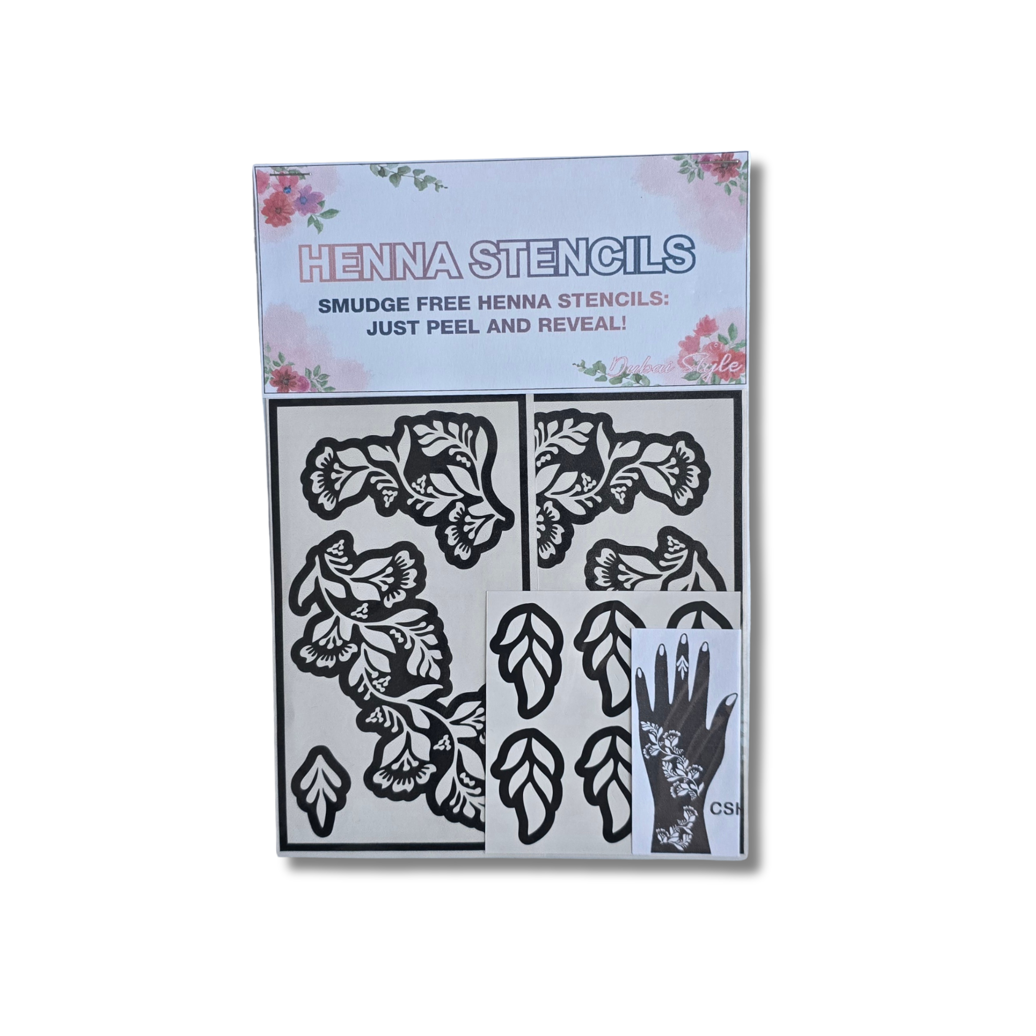 Premium Floral Henna Stencil (PFL023)