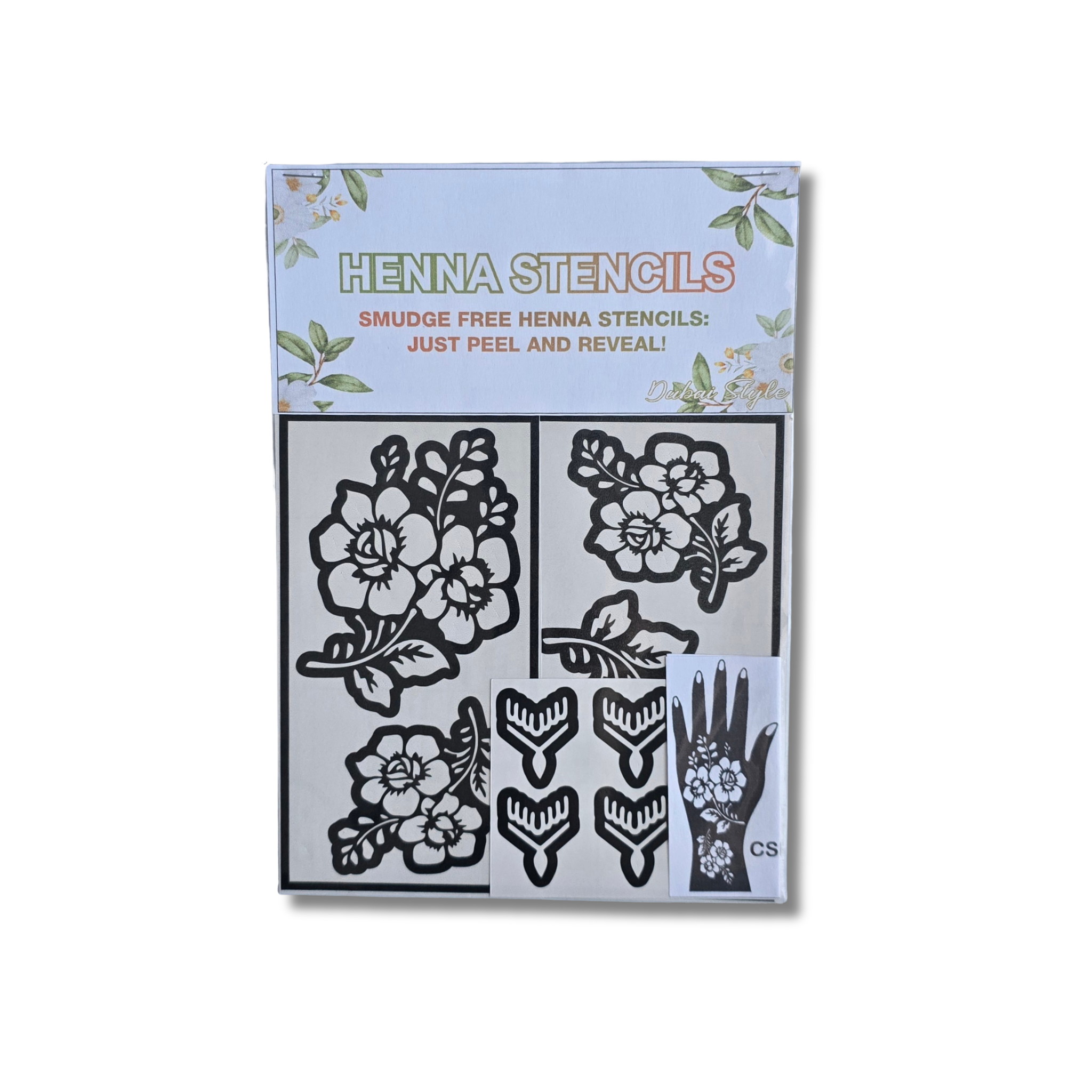 Premium Floral Henna Stencil (PFL025)