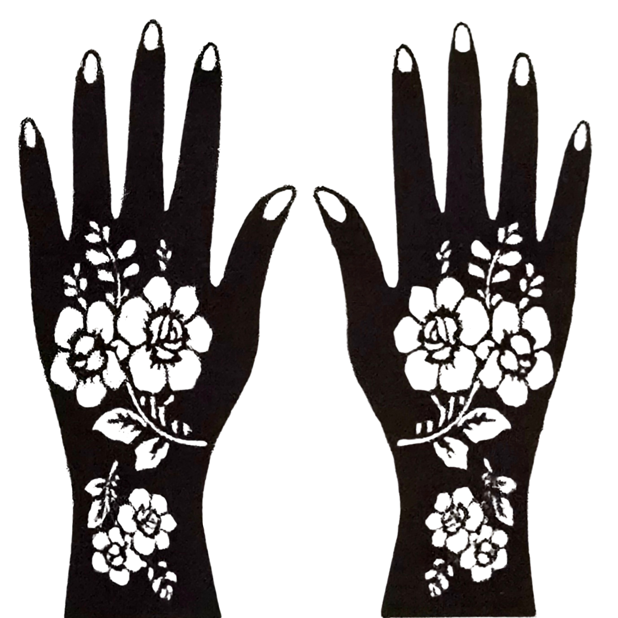 Premium Floral Henna Stencil (PFL025)