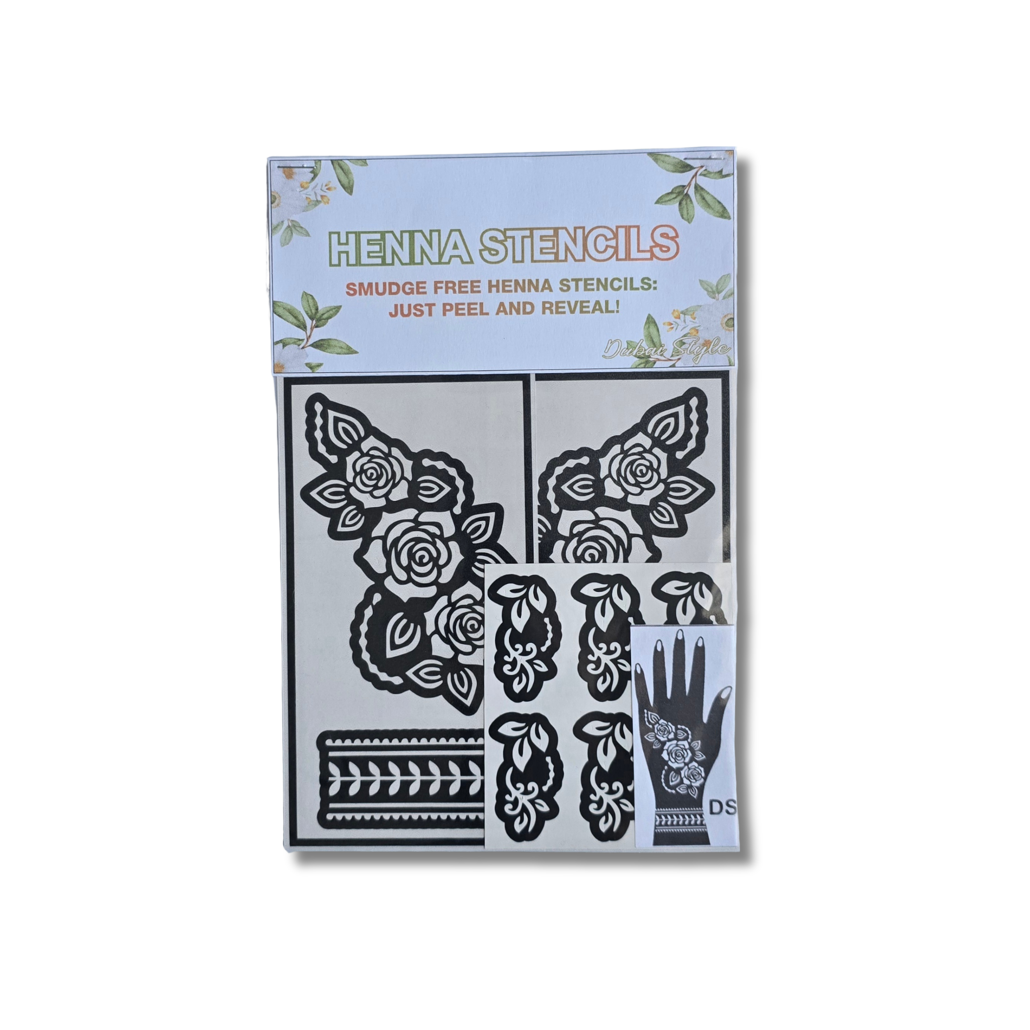 Premium Floral Henna Stencil (PFL031)