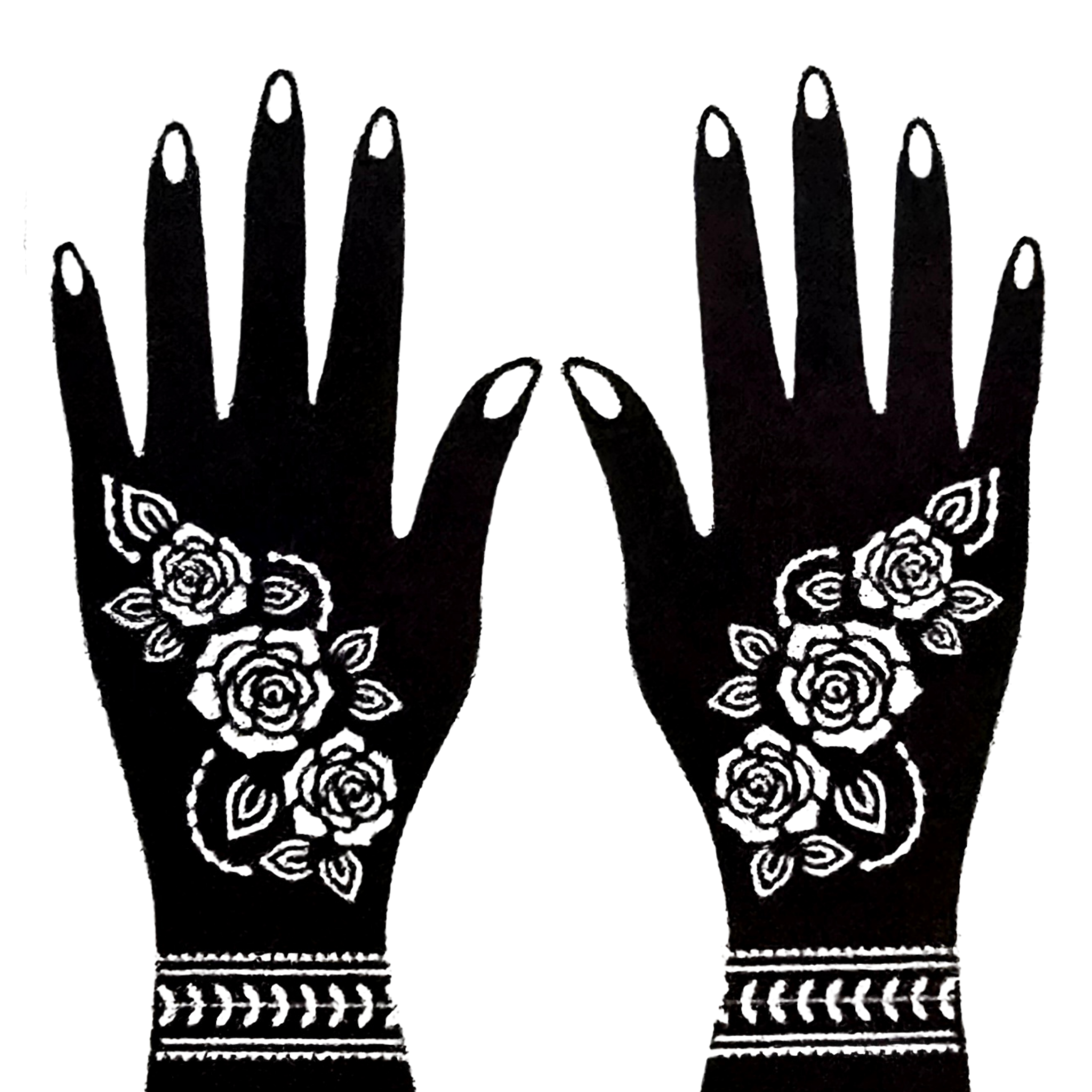 Premium Floral Henna Stencil (PFL031)