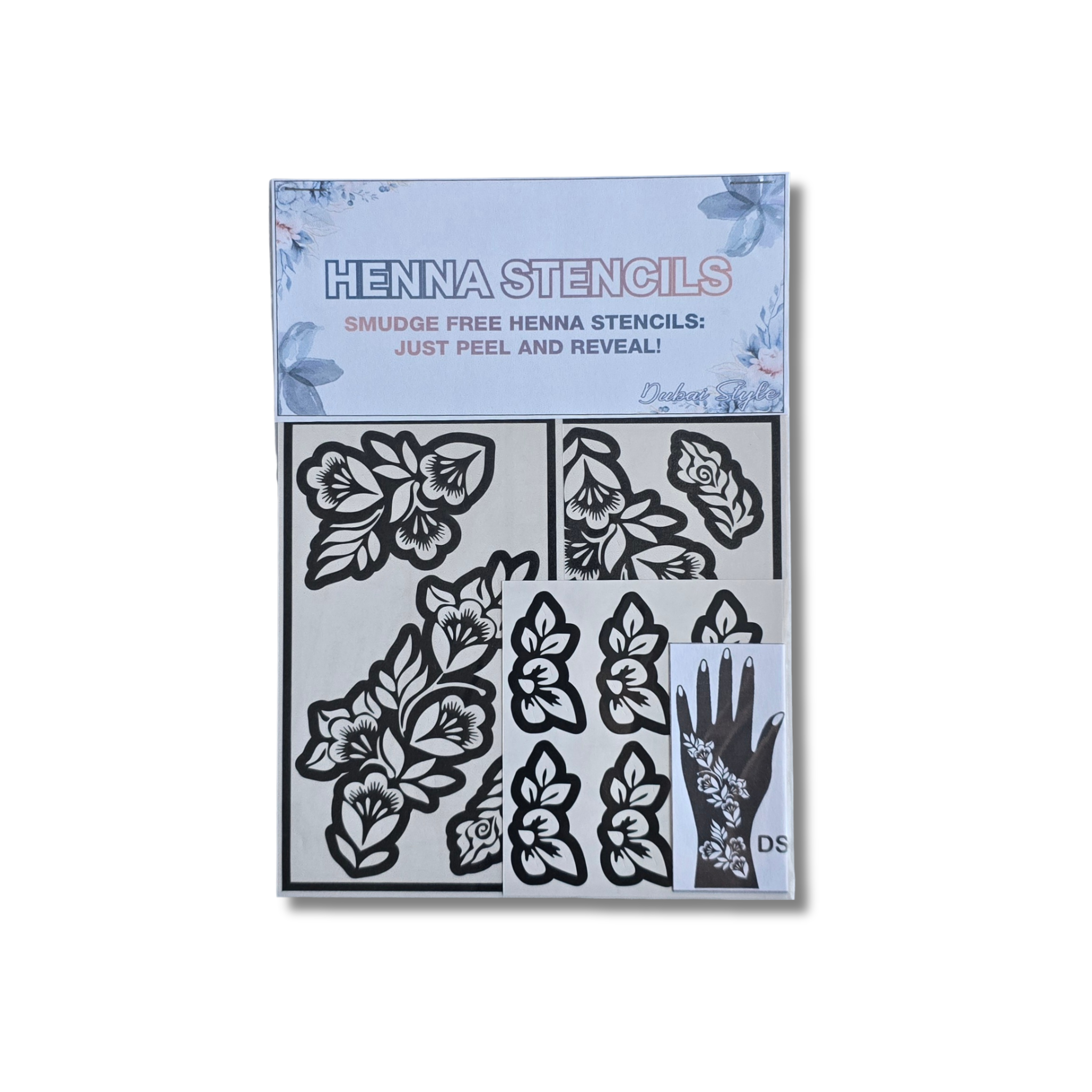 Premium Floral Henna Stencil (PFL033)