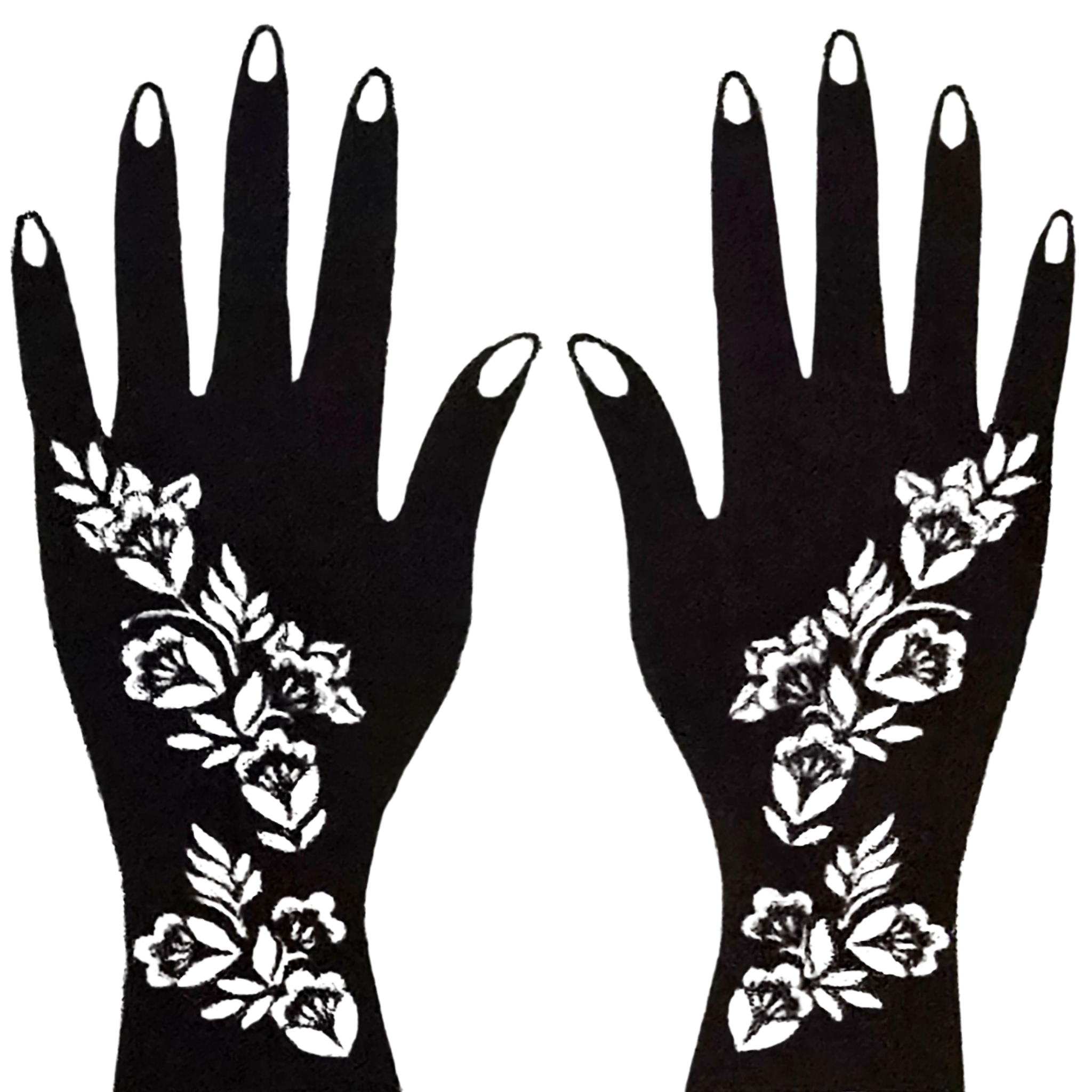 Premium Floral Henna Stencil (PFL033)
