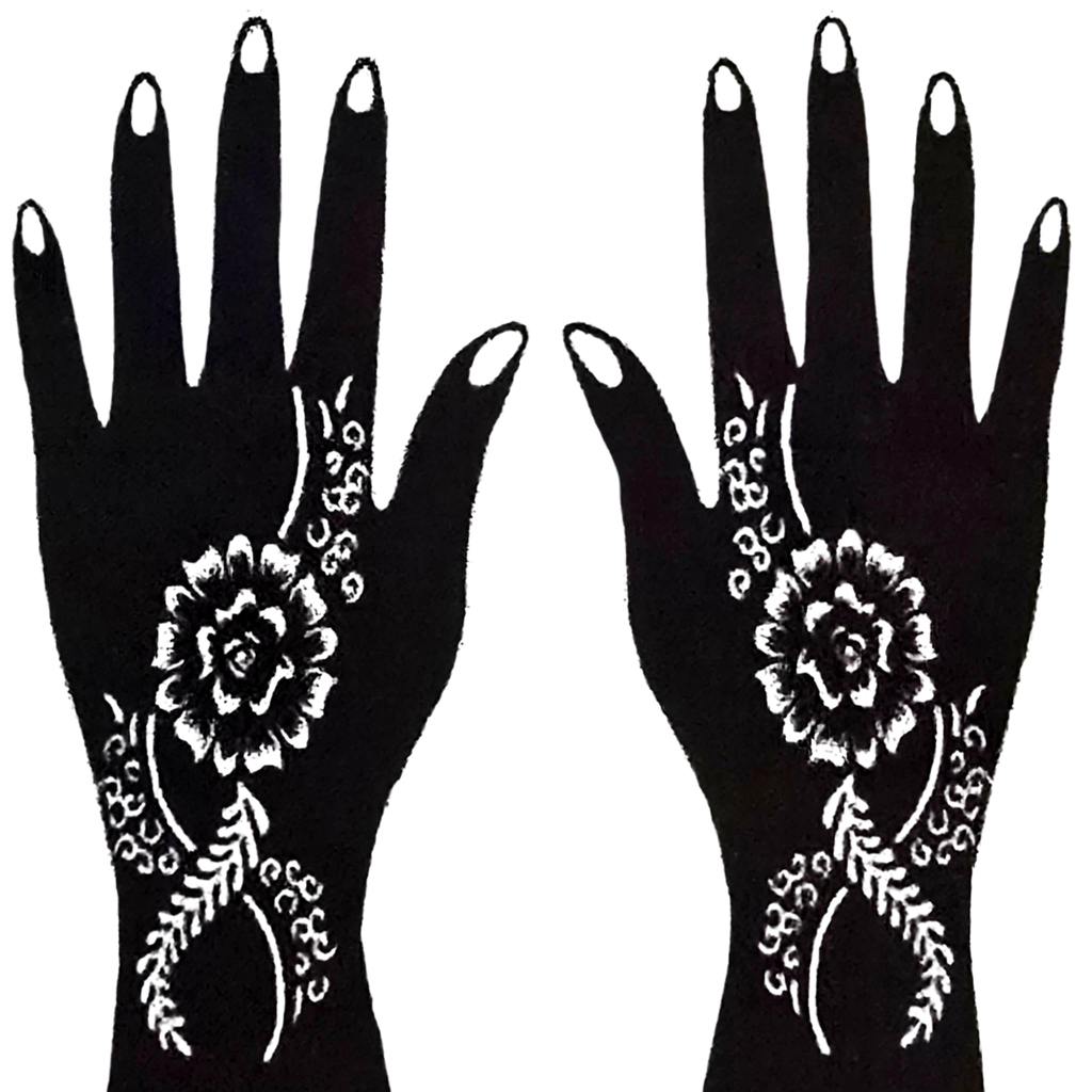 Premium Floral Henna Stencil (PFL034)