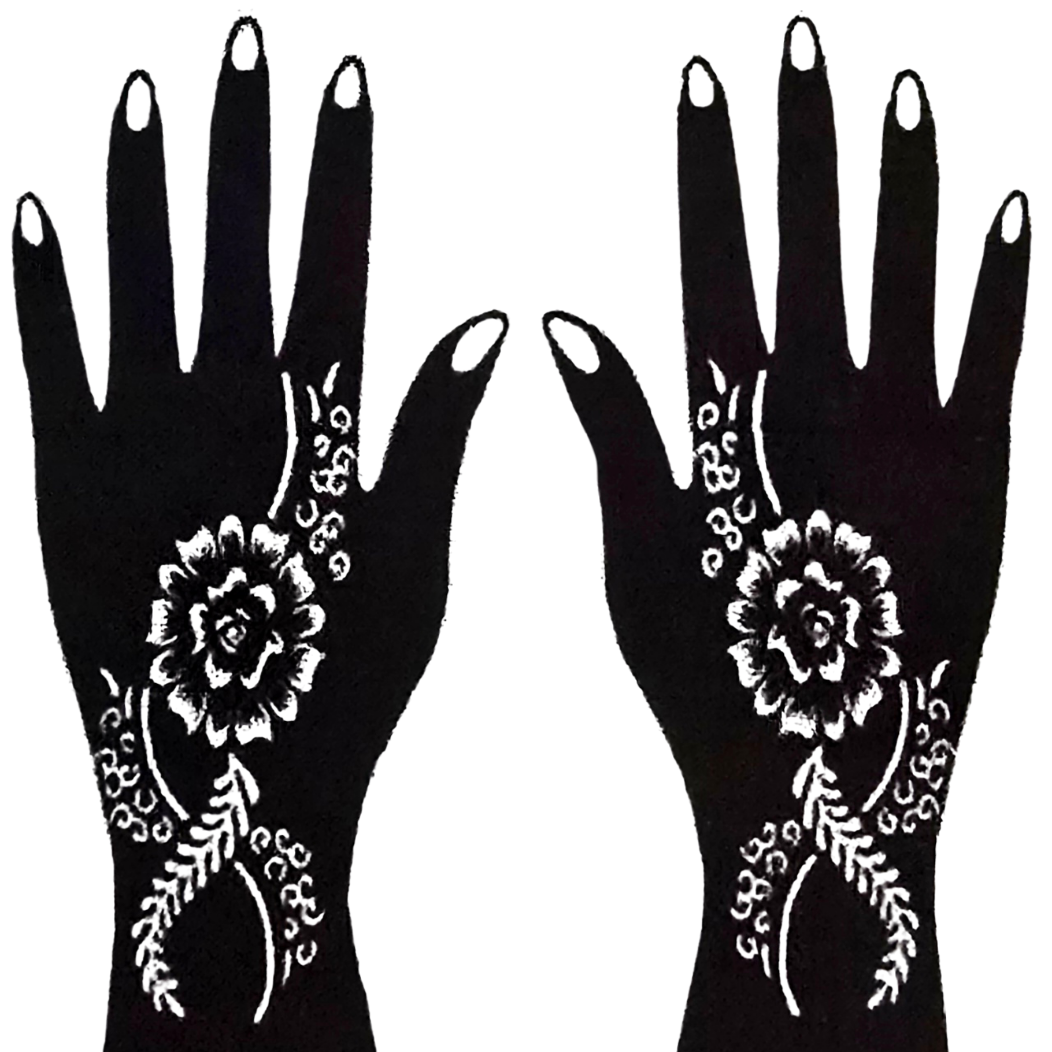Premium Floral Henna Stencil (PFL034)