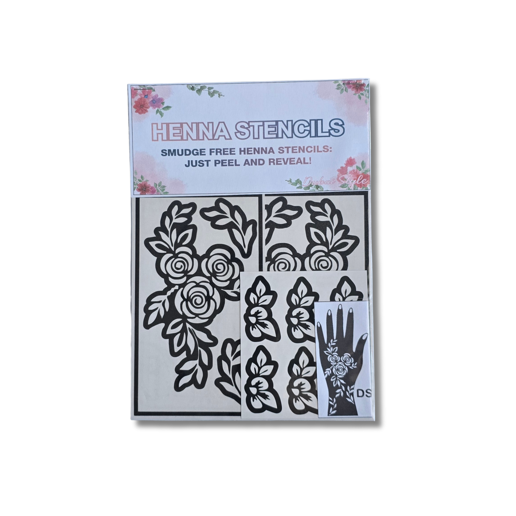 Premium Floral Henna Stencil (PFL032)