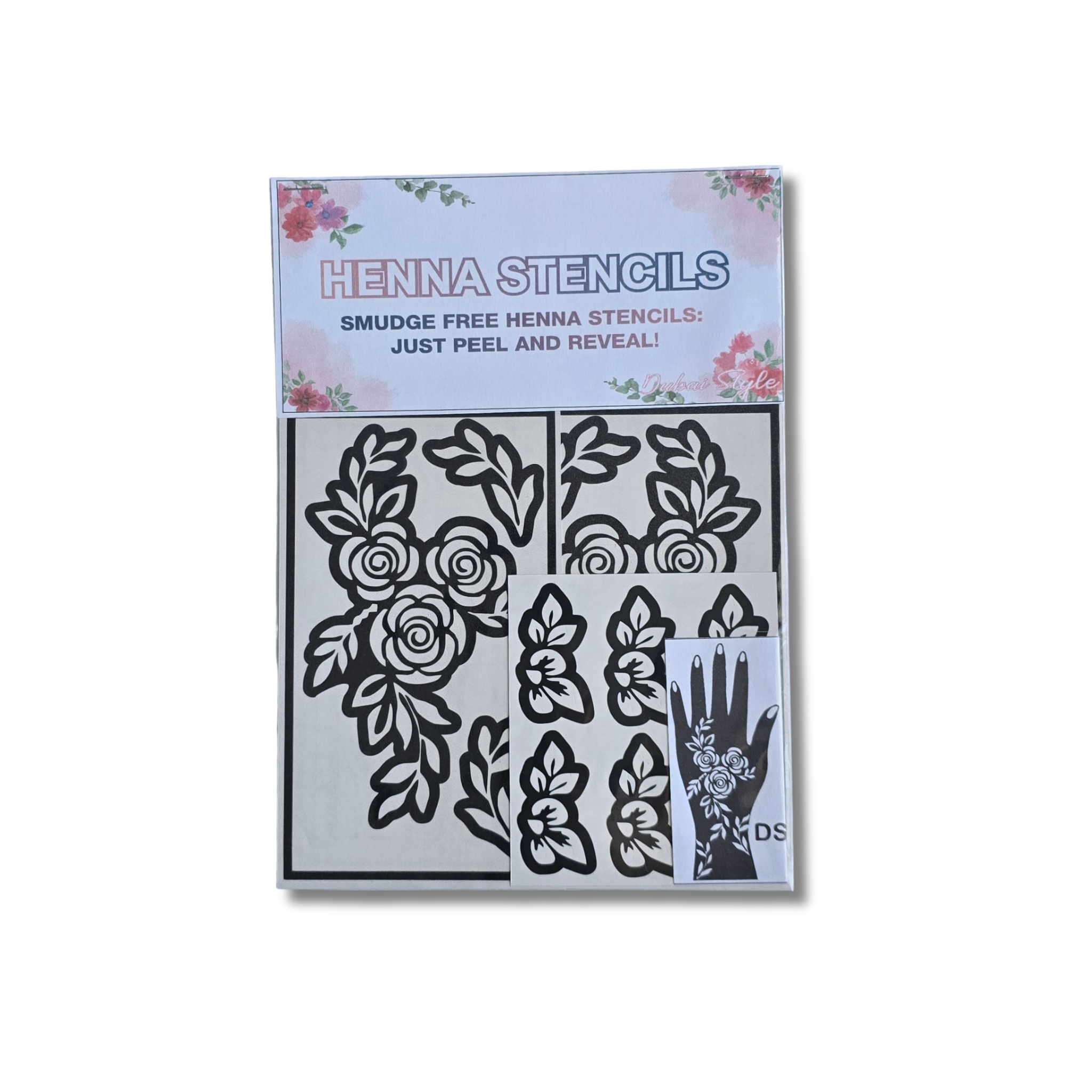 Premium Floral Henna Stencil (PFL032)