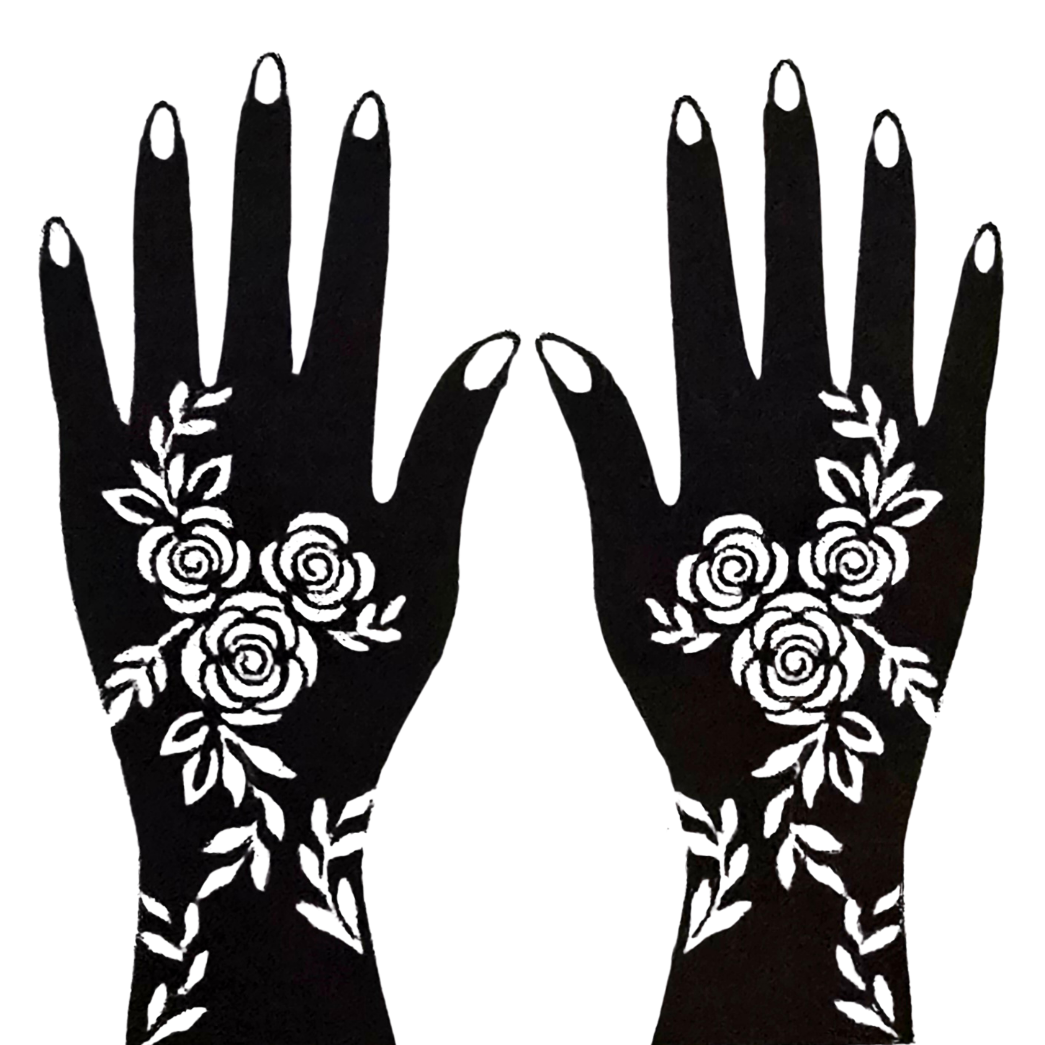 Premium Floral Henna Stencil (PFL032)