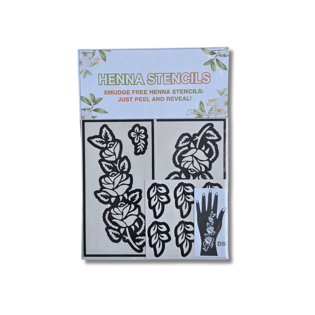 Premium Floral Henna Stencil (PFL035)