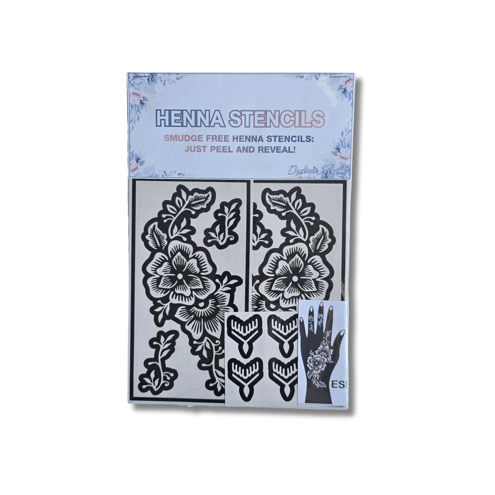 Premium Floral Henna Stencil (PFL041)