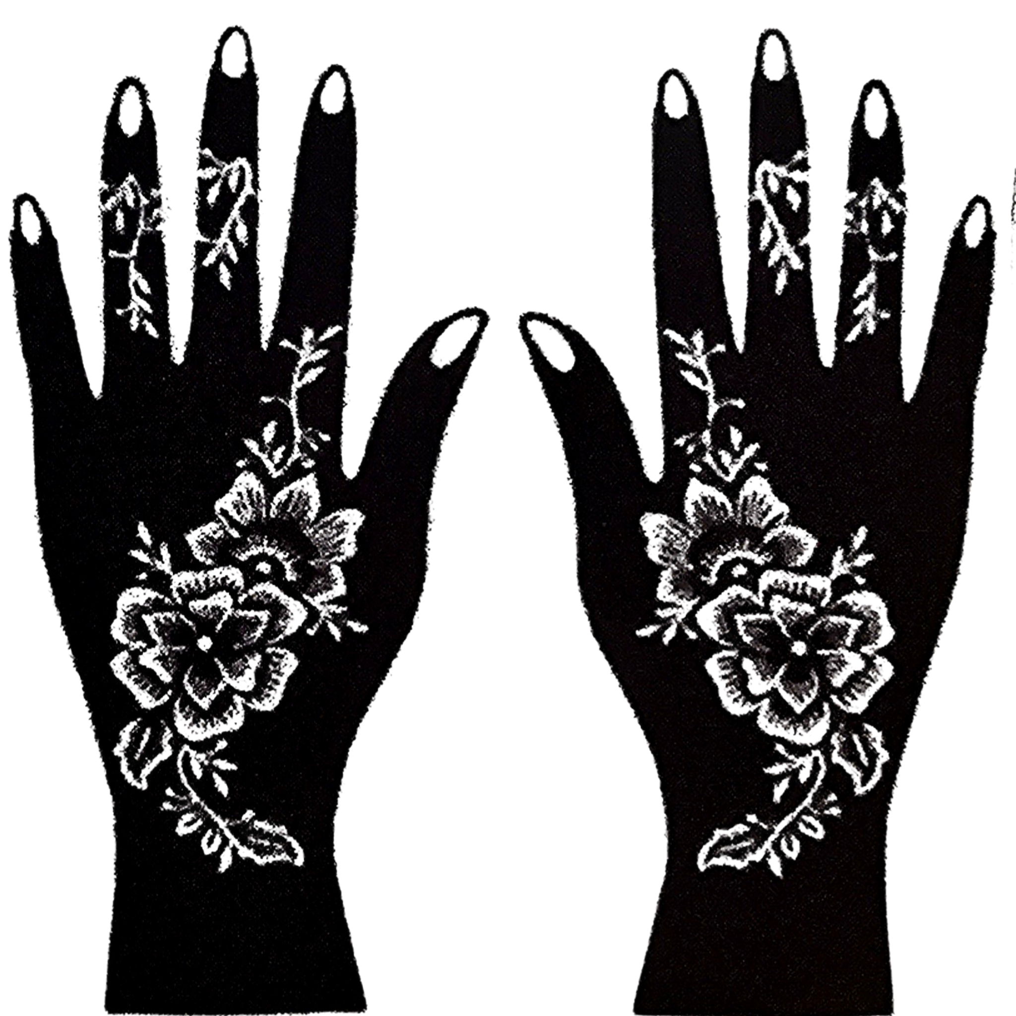 Premium Floral Henna Stencil (PFL041)