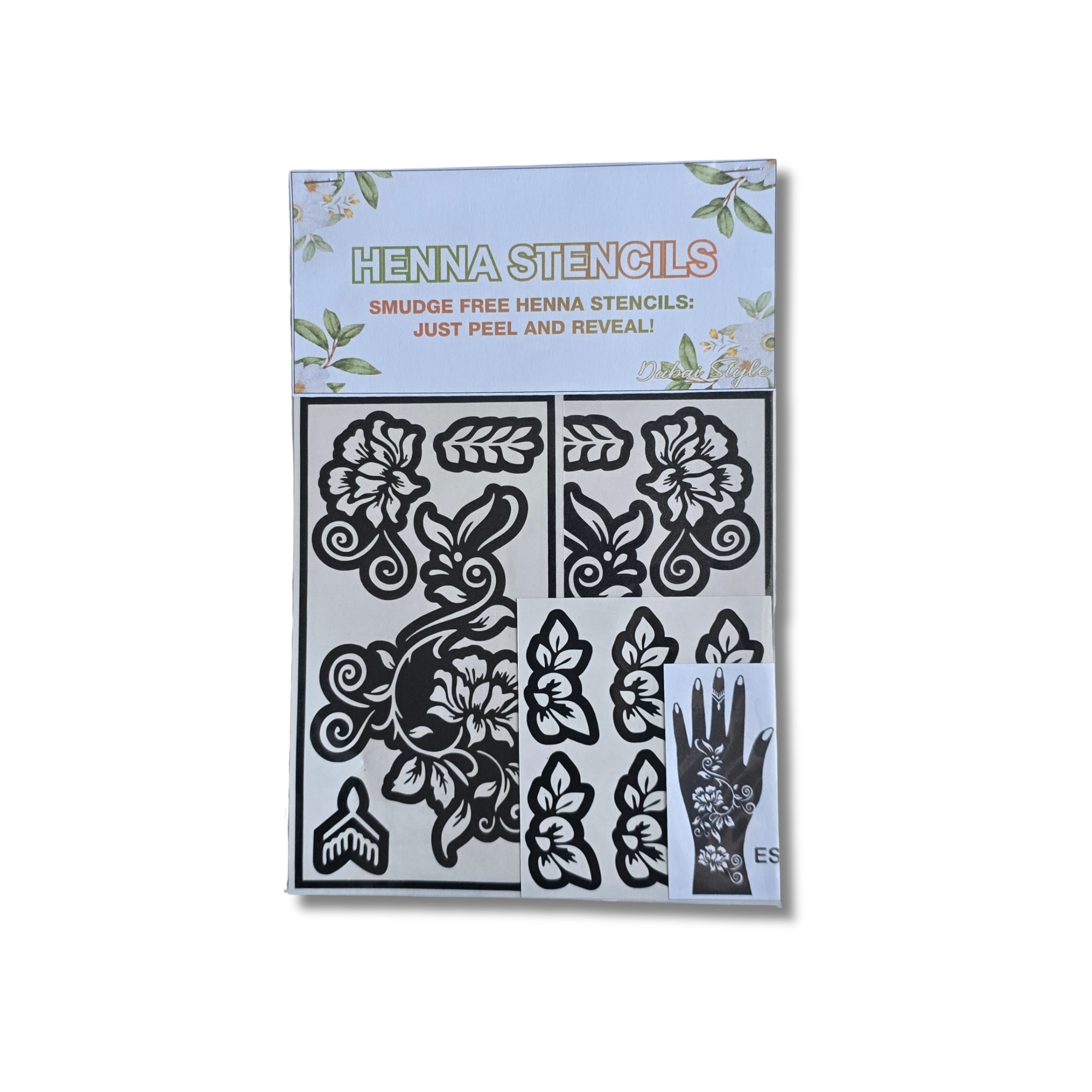 Premium Floral Henna Stencil (PFL042)