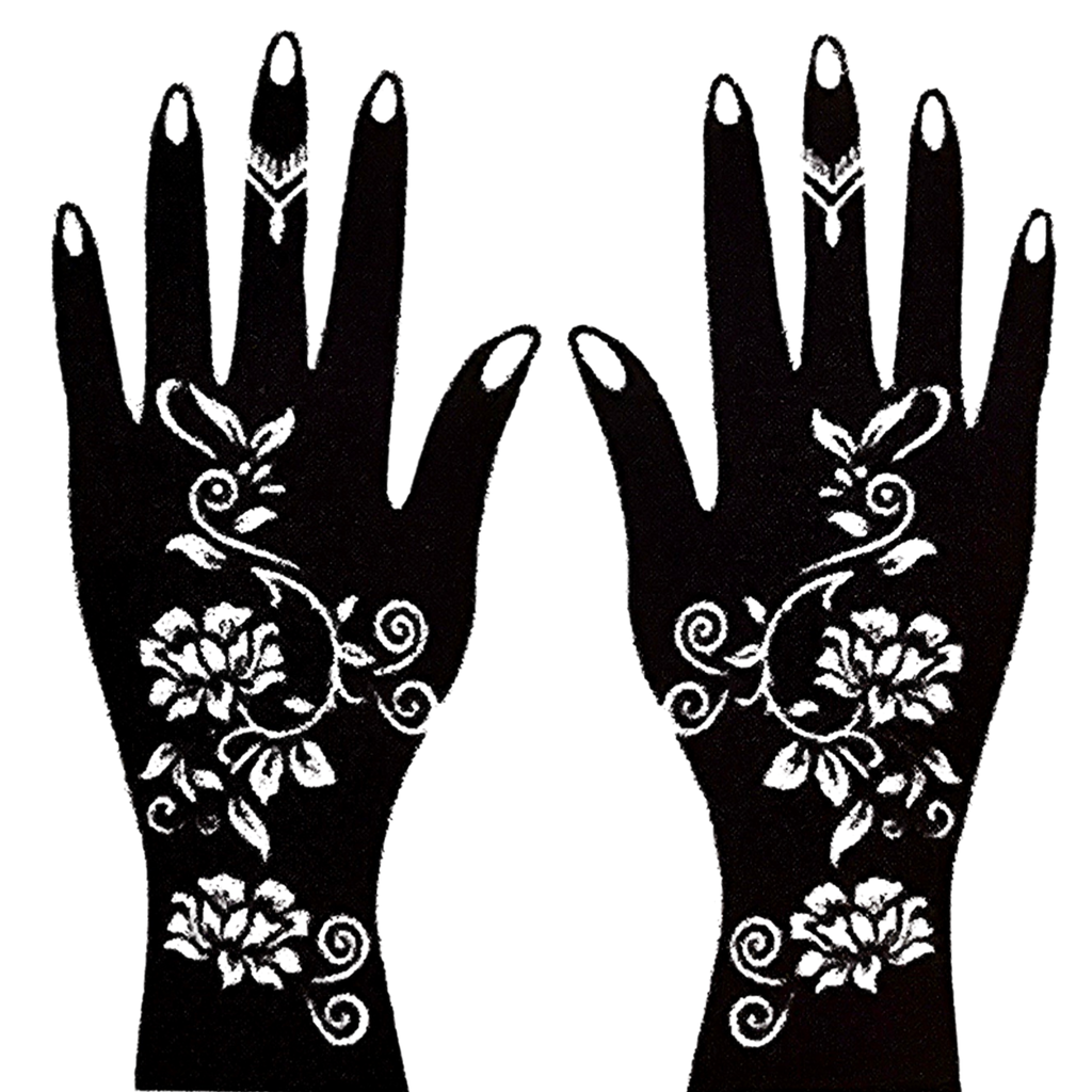 Premium Floral Henna Stencil (PFL042)