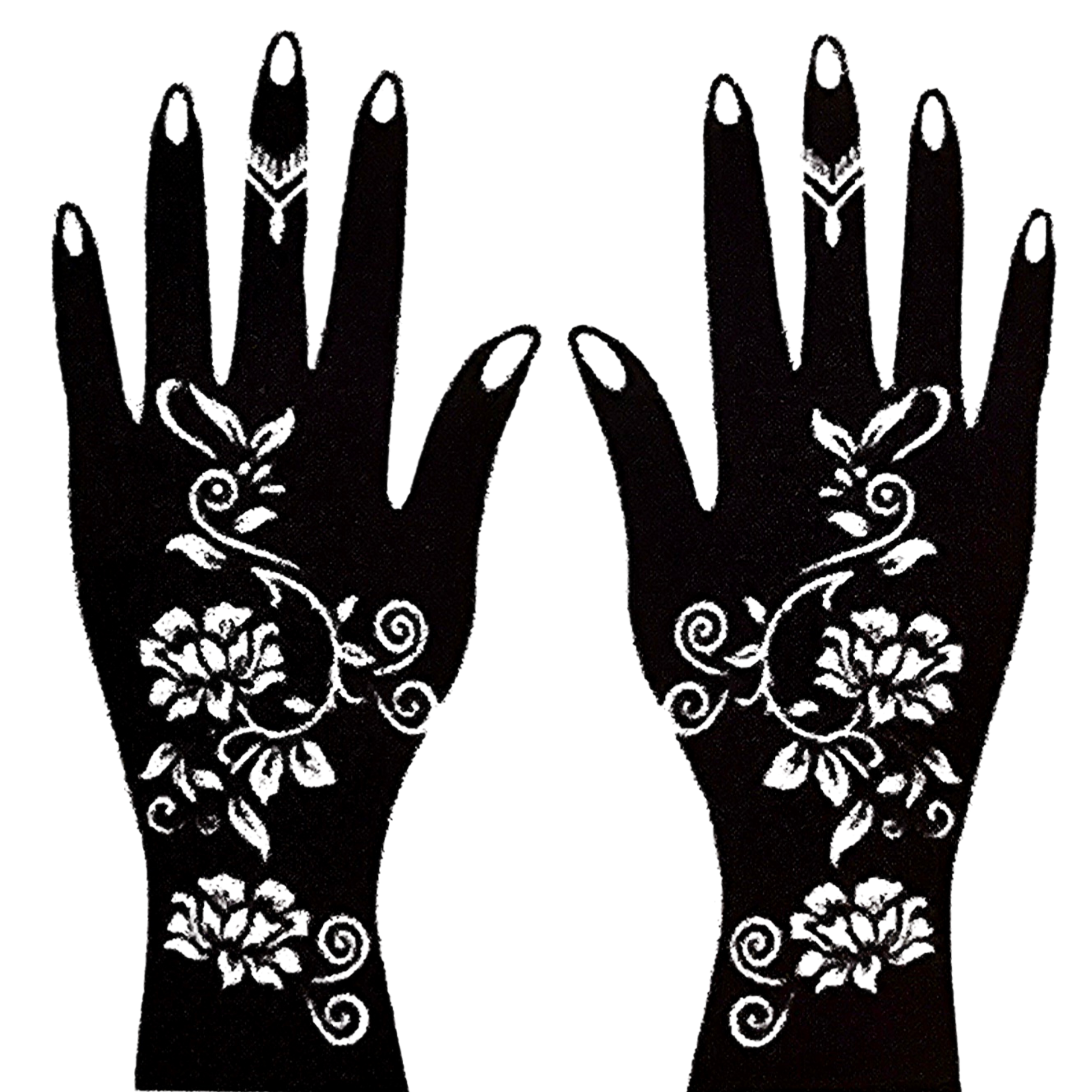 Premium Floral Henna Stencil (PFL042)