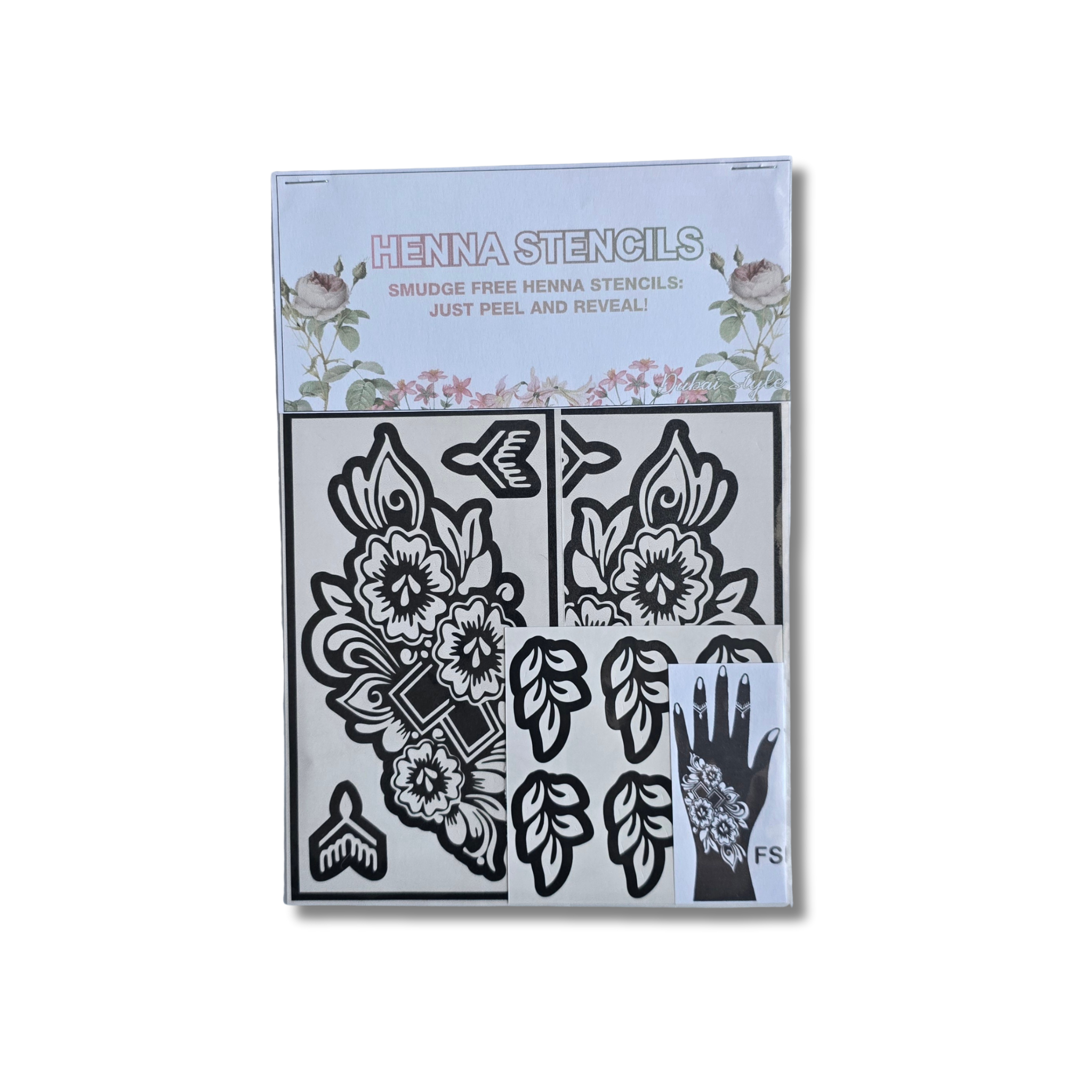 Premium Floral Henna Stencil (PFL051)