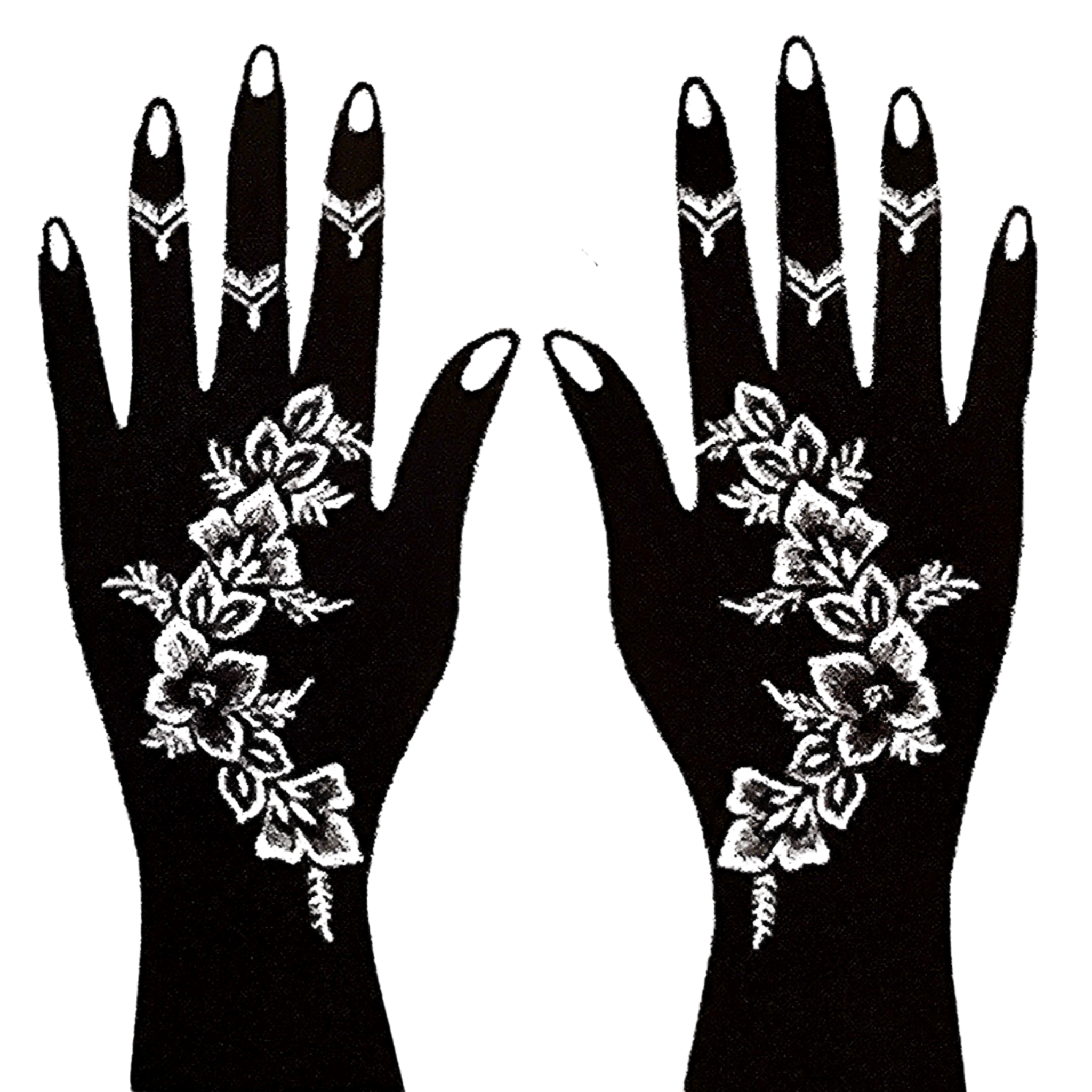Premium Floral Henna Stencil (PFL052)