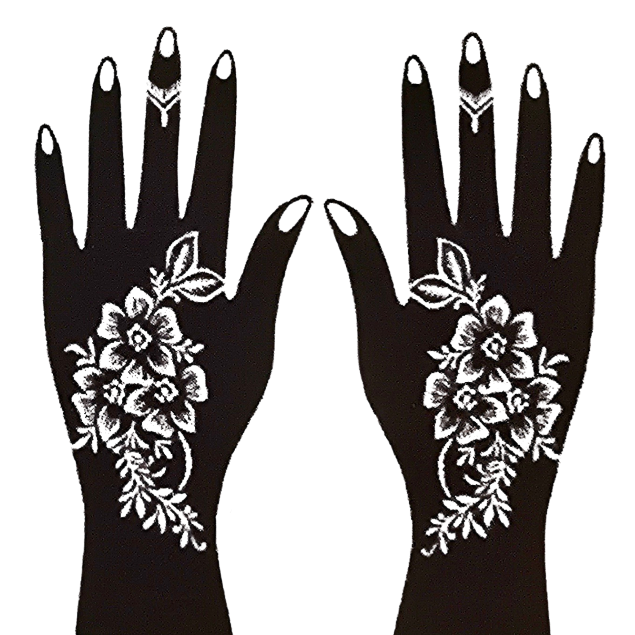 Premium Floral Henna Stencil (PFL053)