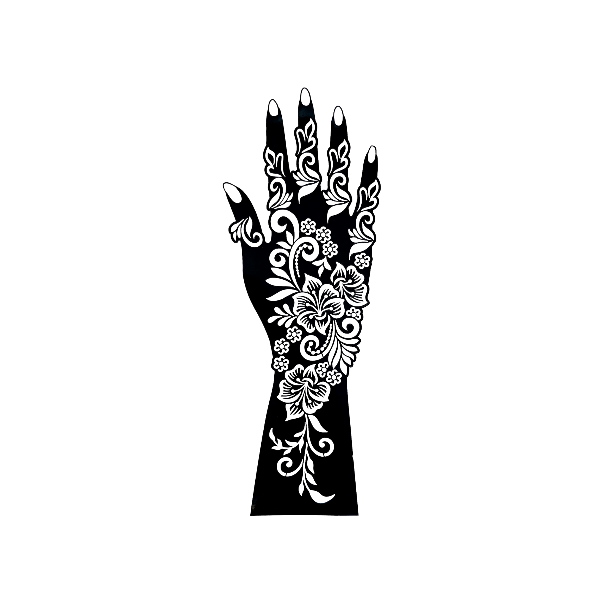 Floral Extended Henna Stencil (BFO001)